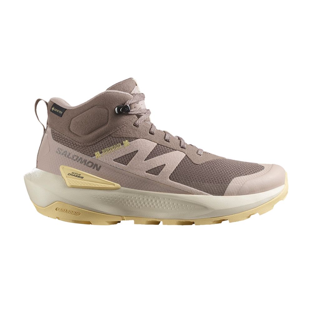 Pre-owned Salomon Wmns Elixir Activ Mid Gore-tex 'iron Etherea' | Tan | Women's Size 6 In Brown