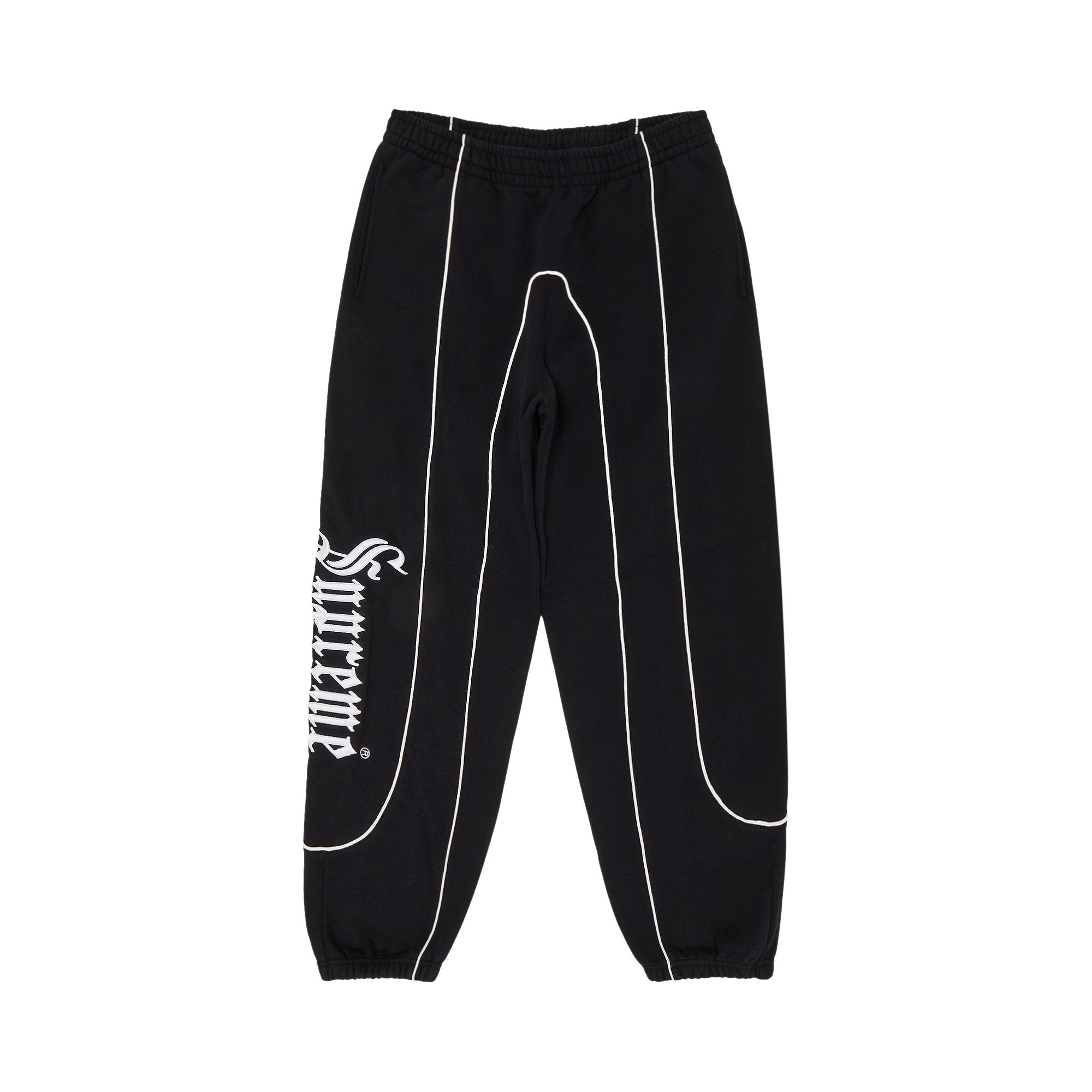 Pre-owned Supreme Curve Piping Sweatpant 'black' | Men's Size M