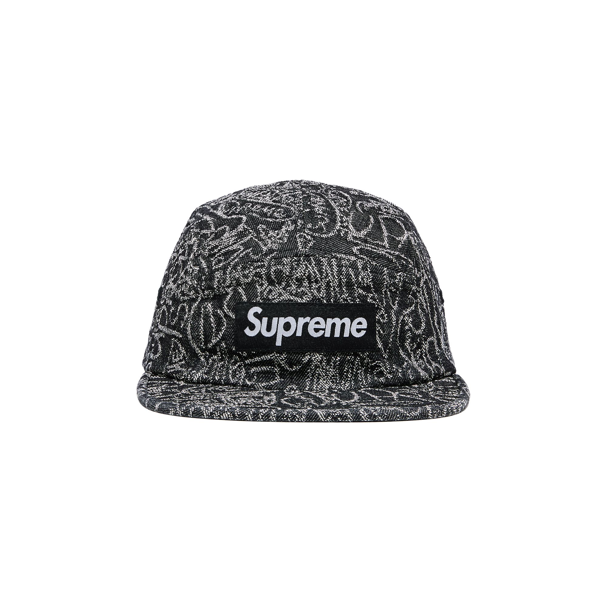 Pre-owned Supreme Handwriting Denim Camp Cap 'black' | Men's Size Onesize