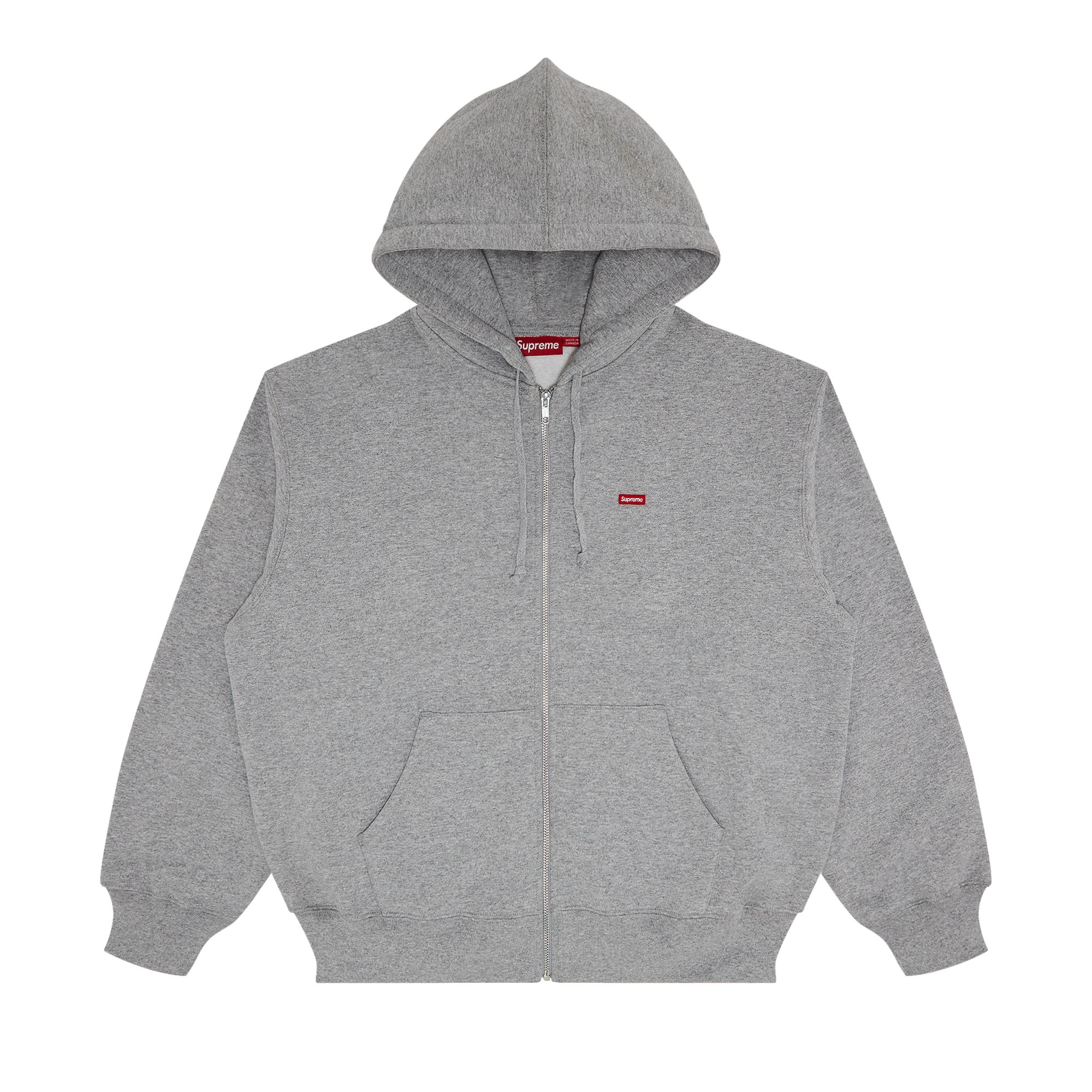 Pre-owned Supreme Small Box Zip Up Hooded Sweatshirt 'heather Grey' | Men's Size S