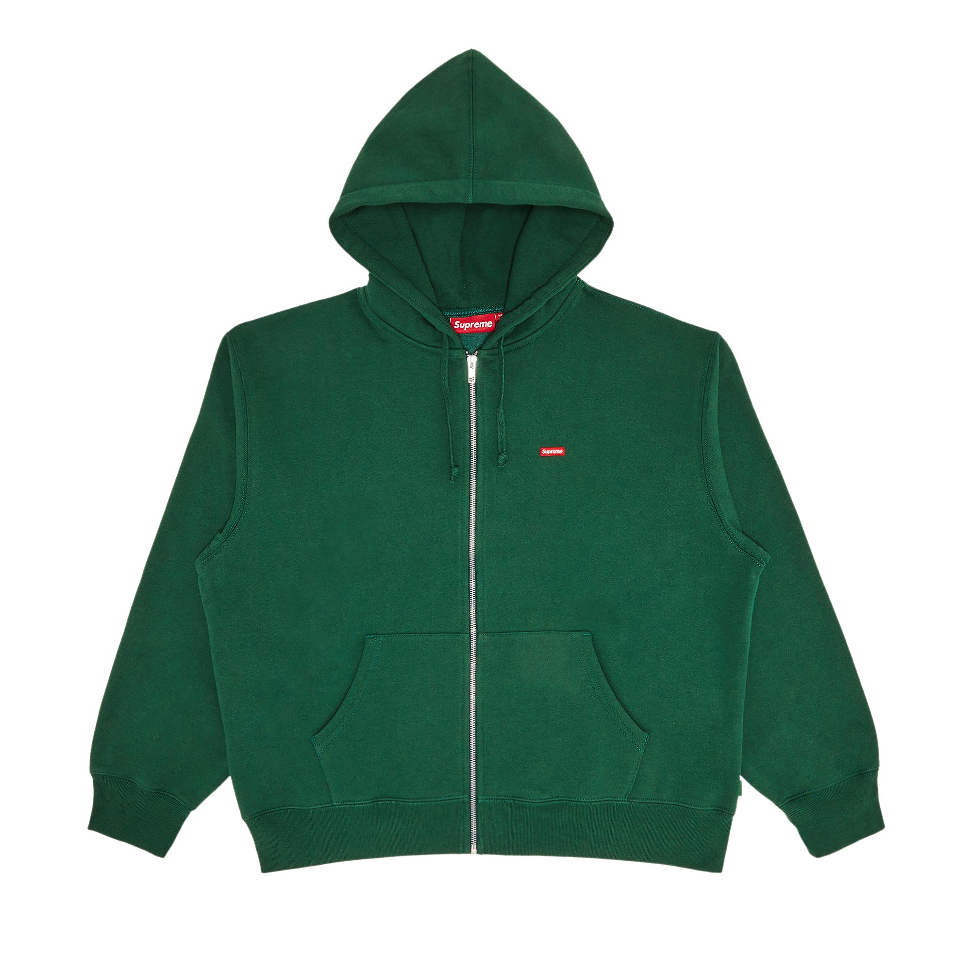 Pre-owned Supreme Small Box Zip Up Hooded Sweatshirt 'pine' | Tan | Men's Size M In Brown