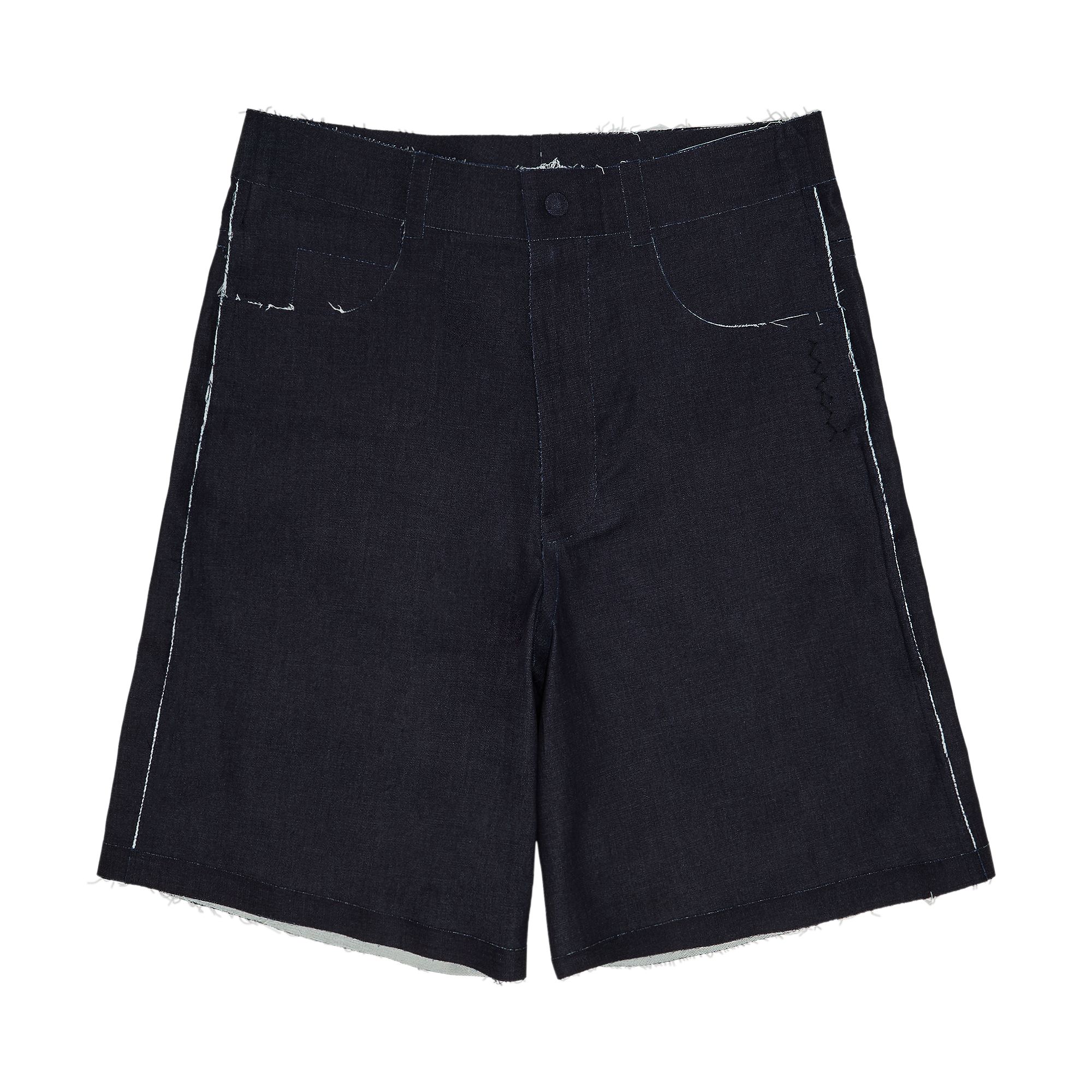Pre-owned Marni Trompe L'oeil Stretch Denim Trousers 'dark Blue' | Men's Size 34
