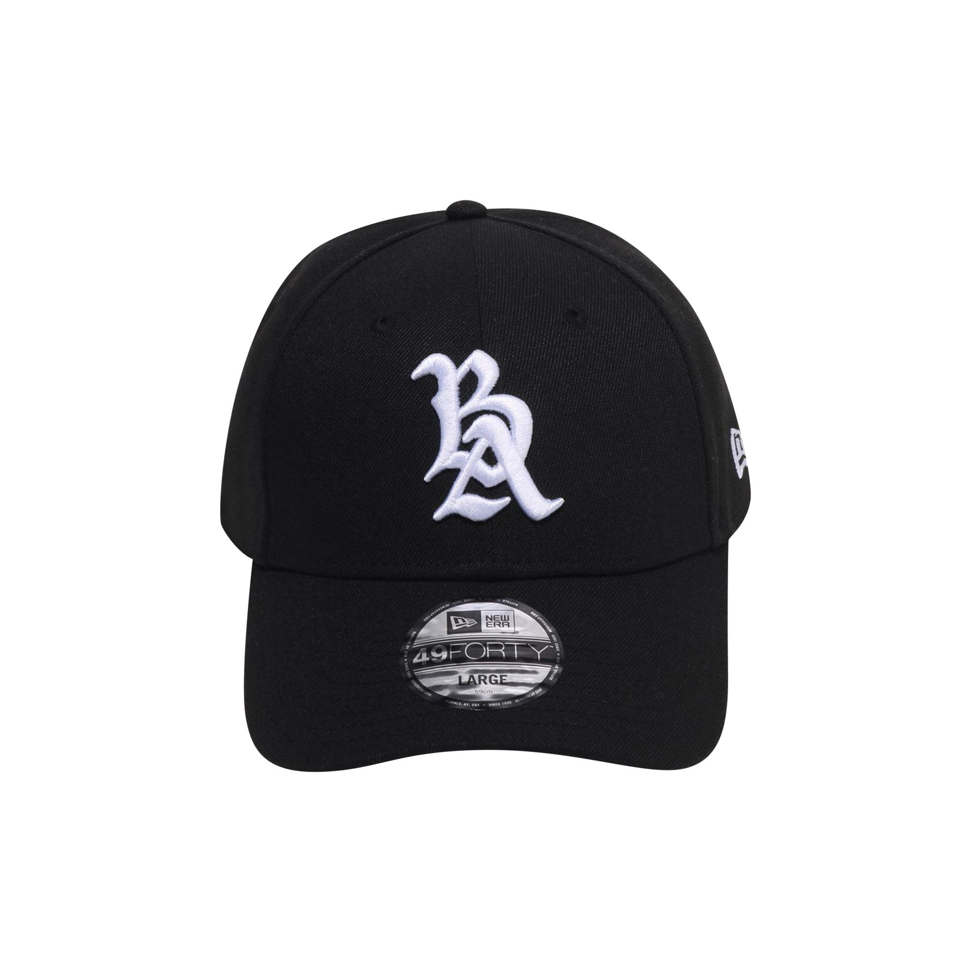 Pre-owned Bape Baseball Logo New Era 49forty Cap 'black' | Men's Size M
