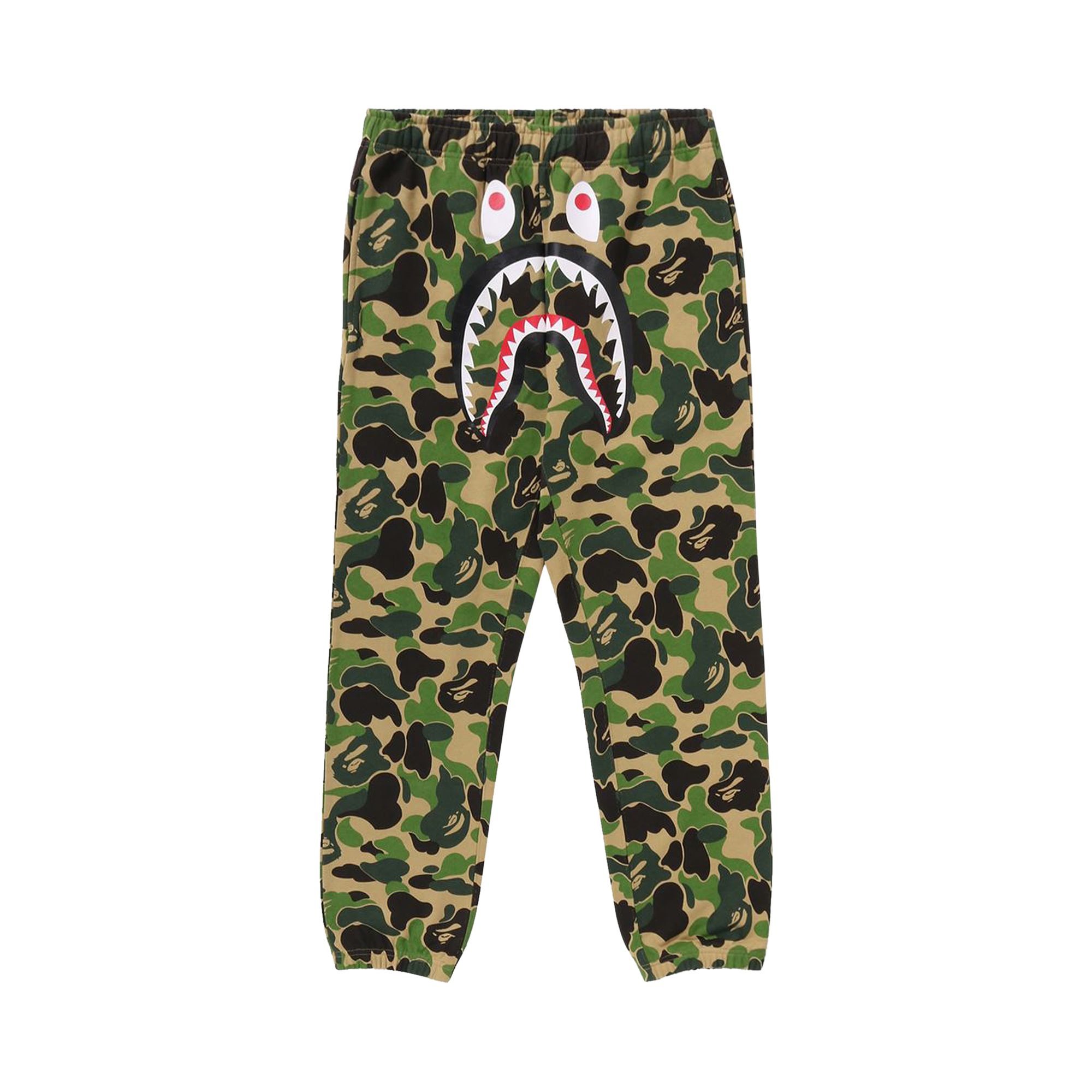 Pre-owned Bape Abc Camo Shark Regular Fit Sweatpants 'green'