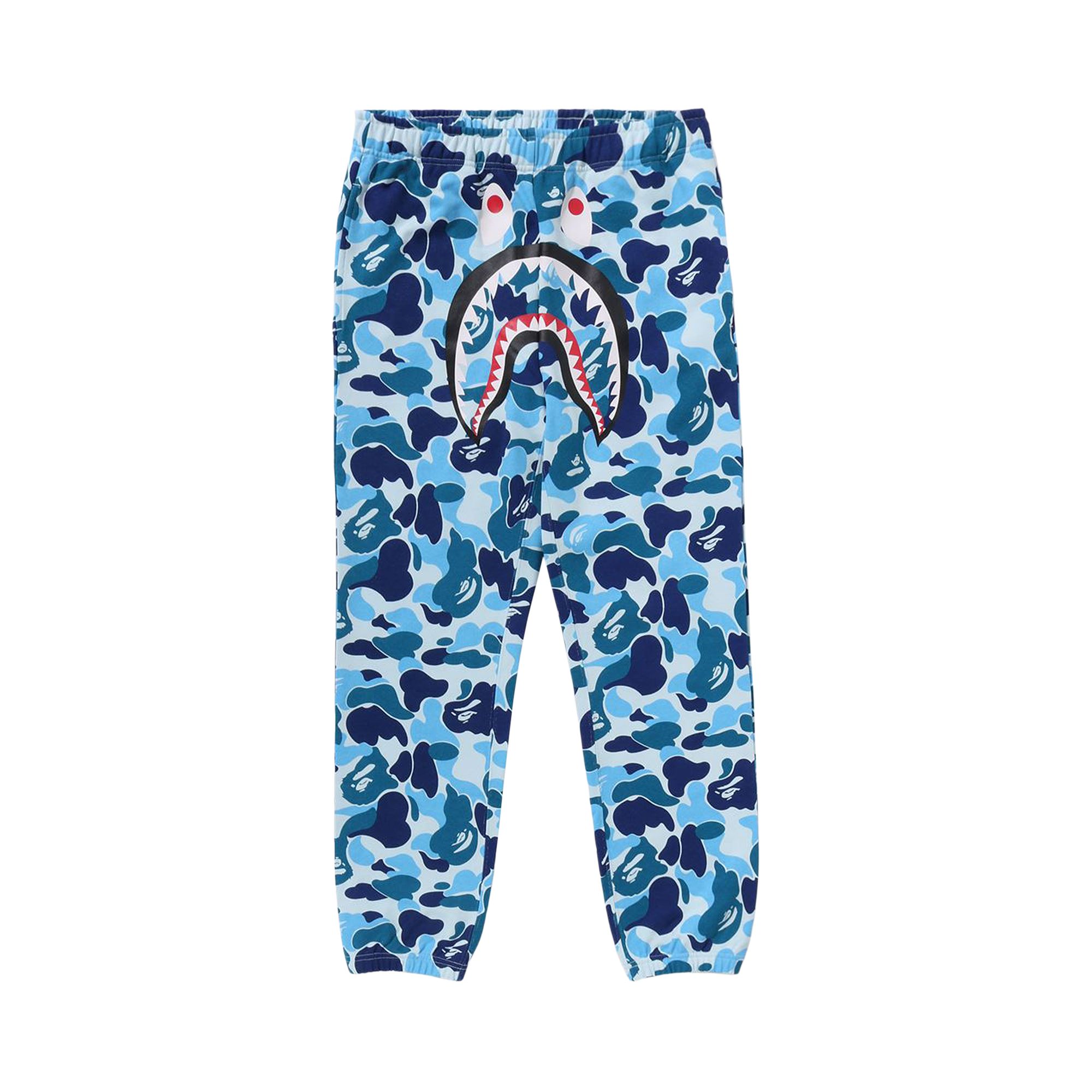 Pre-owned Bape Abc Camo Shark Regular Fit Sweatpants 'blue'
