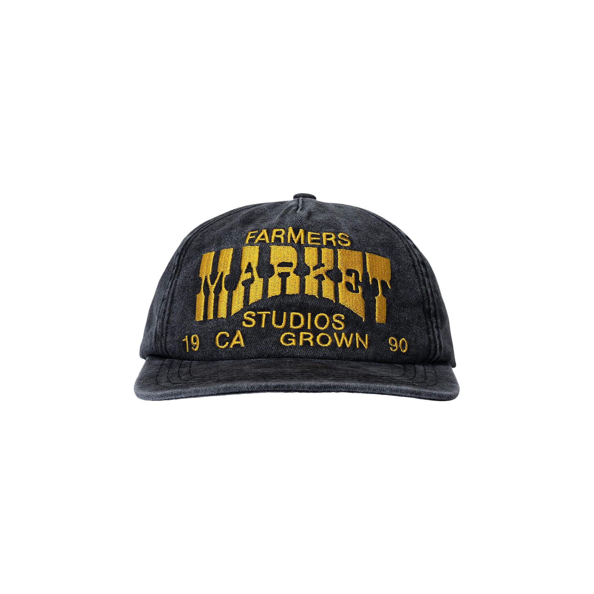Pre-owned Market Farmers 5 Panel Hat 'washed Black' | Men's Size Onesize