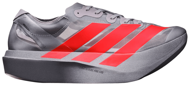 Adizero Adios Pro Evo 2 Silver Metallic Lucid Red