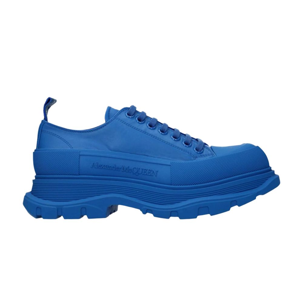 Pre-owned Alexander Mcqueen Tread Slick Lace-up 'lake Blue' | Men's Size 41