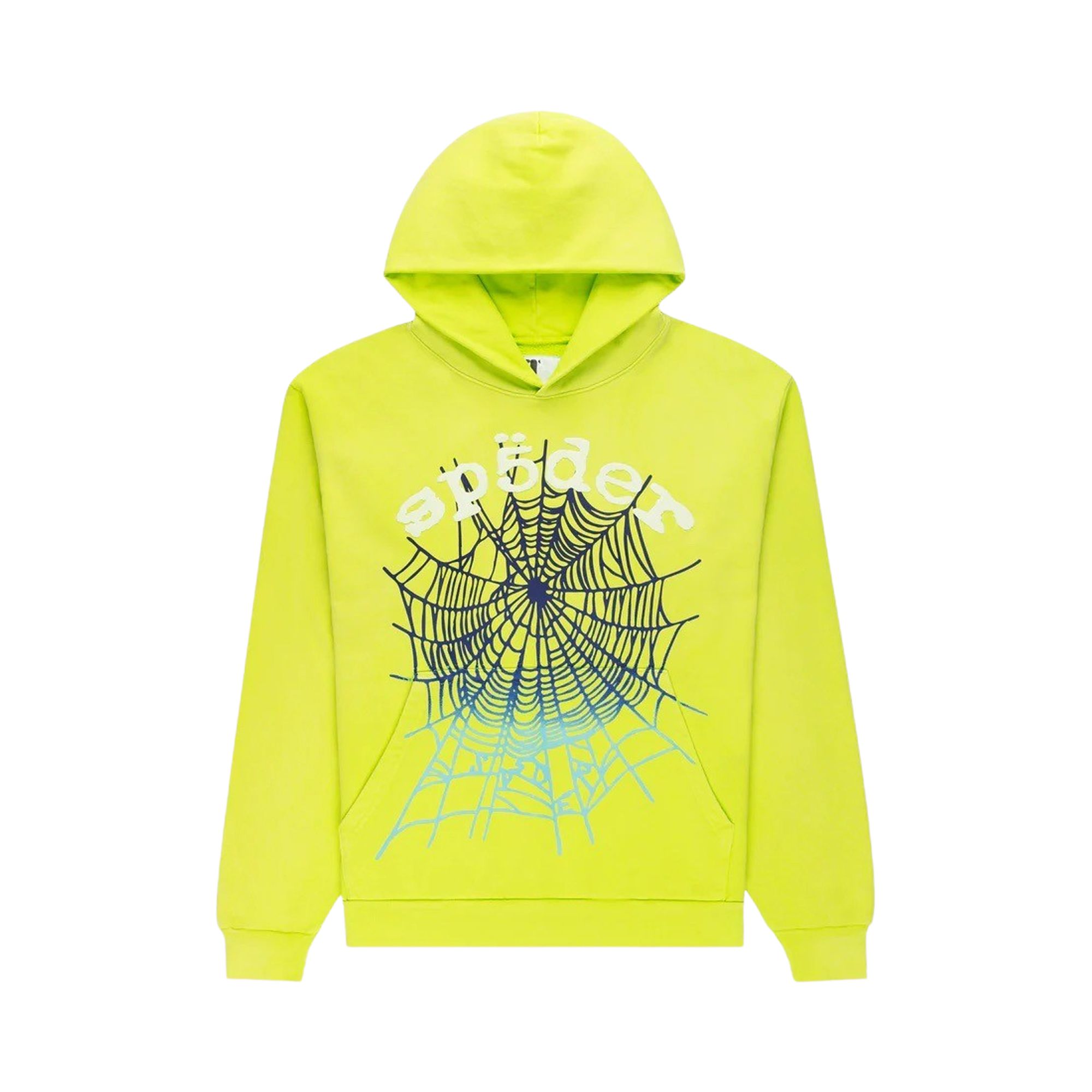 Pre-owned Sp5der Og Web V2 Gradient Hoodie 'acid Green' | Men's Size M