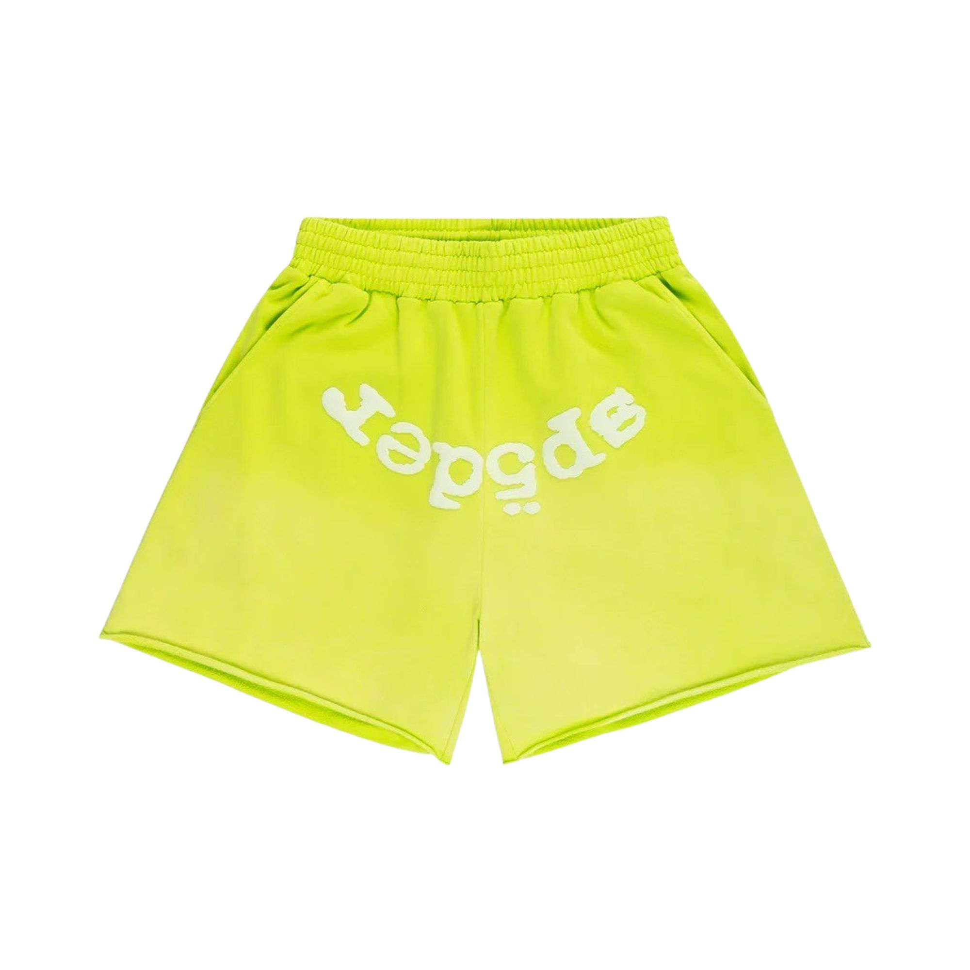 Pre-owned Sp5der Og Web V2 Sweatshort 'acid Green' | Men's Size M