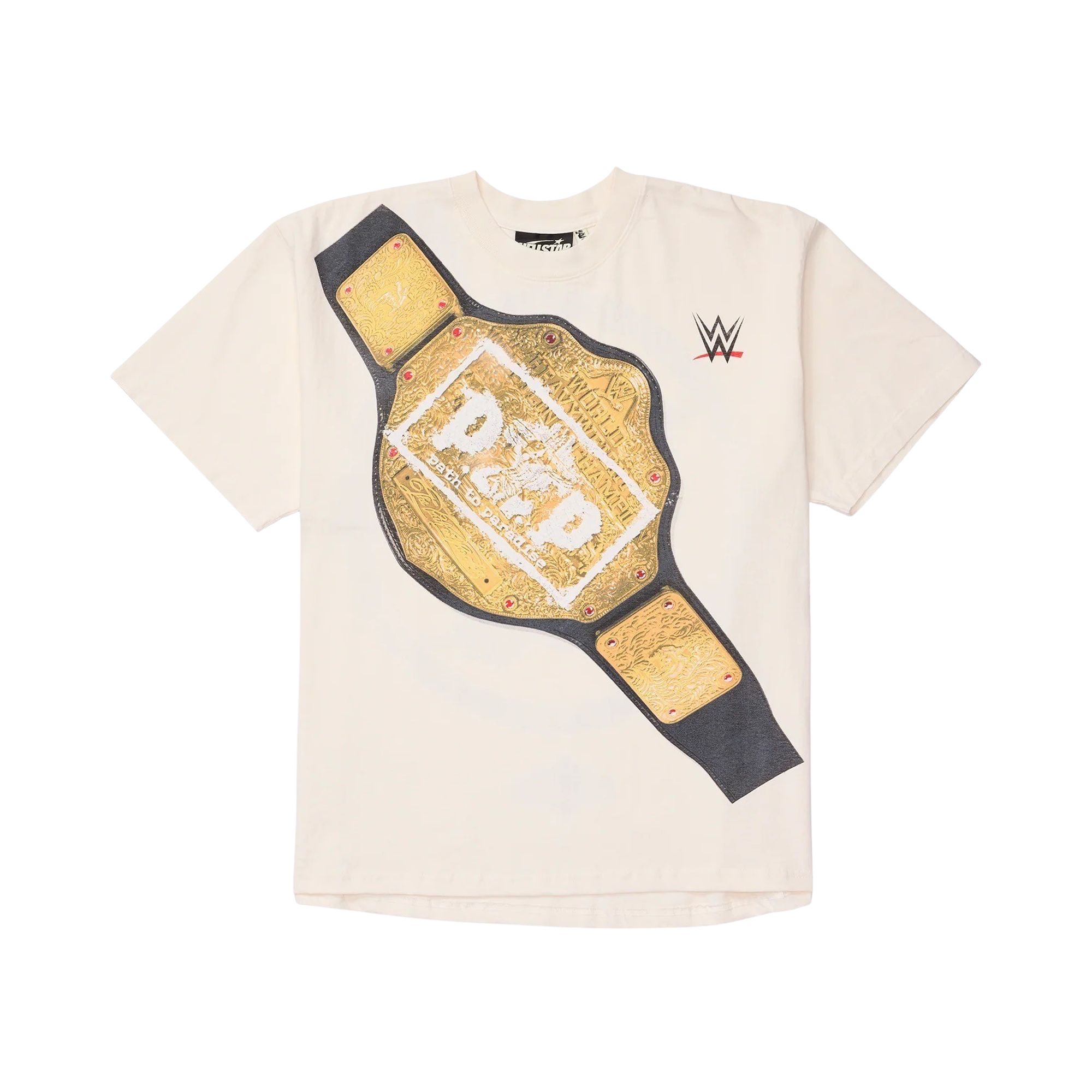 Pre-owned Hellstar X Wwe P2p Heavyweight Championship T-shirt 'white' | Men's Size M