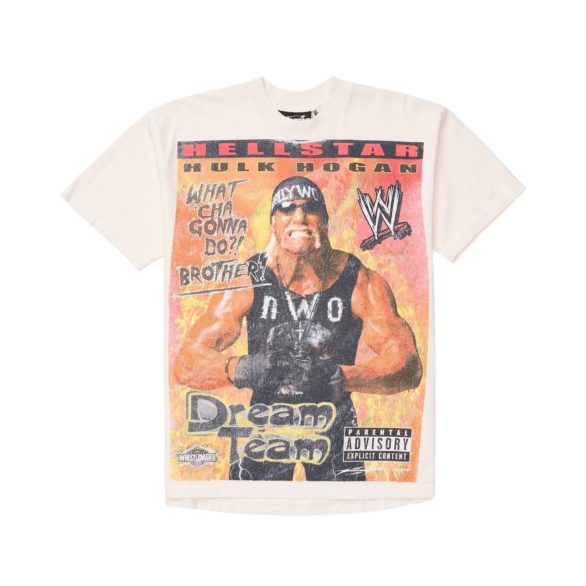 Pre-owned Hellstar X Wwe Hulk Hogan T-shirt 'white' | Men's Size M