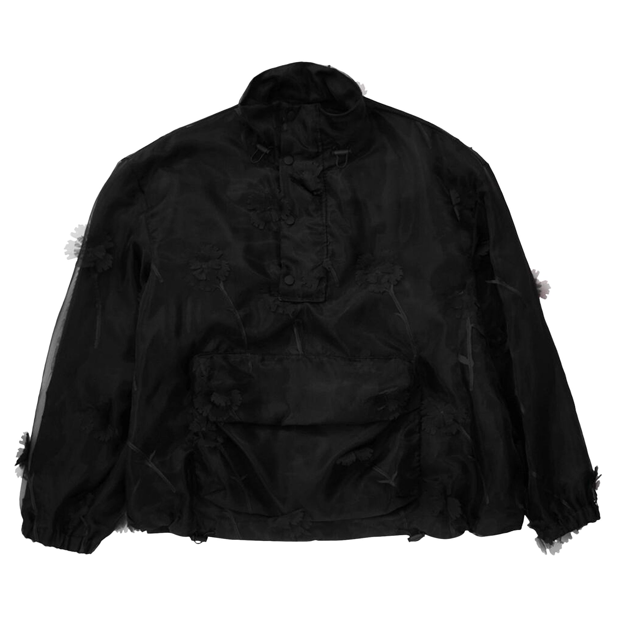 Pre-owned Simone Rocha Layered Cargo Flap Pocket Detail Cagoule 'black' | Men's Size Xl