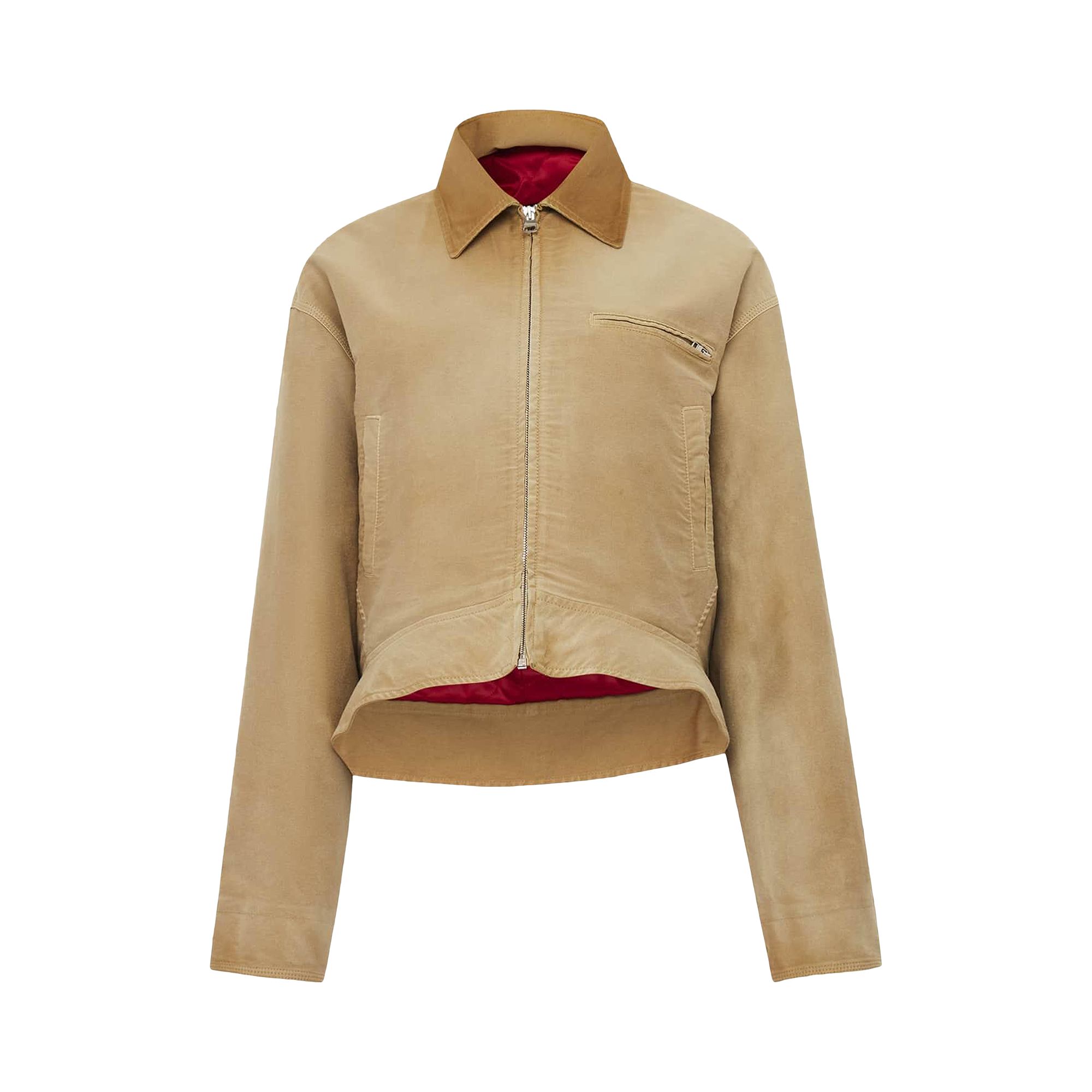 Pre-owned Jw Anderson Curved Hem Workwear Jacket 'beige' | Tan | Men's Size Xxl