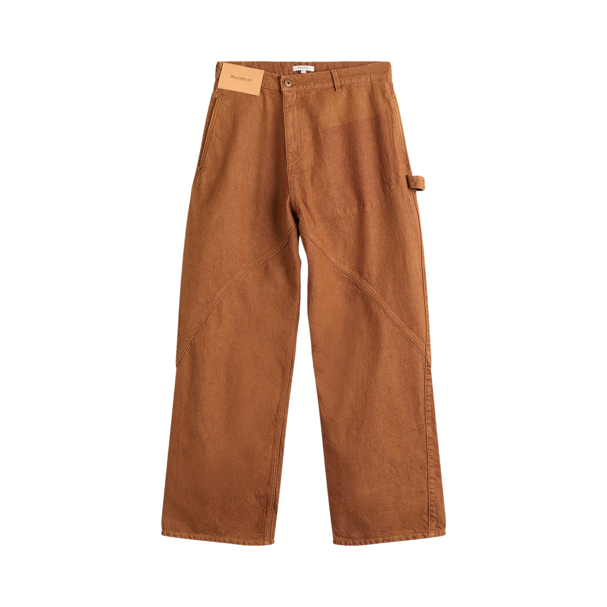 Pre-owned Jw Anderson Aged Twisted Workwear Jeans 'rust' | Brown | Men's Size 32