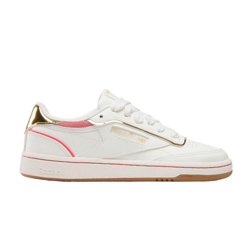 Angel Reese x Reebok Club C Big Kid 'Chalk Sunset Coral' | Cream | Kid's Size 4 - 100228935
