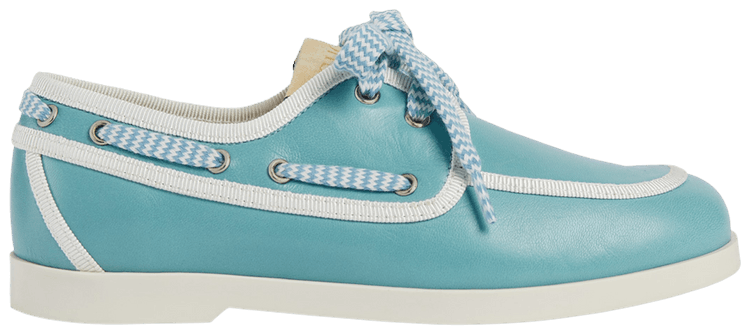 Gucci Leather Boat Kids Light Blue