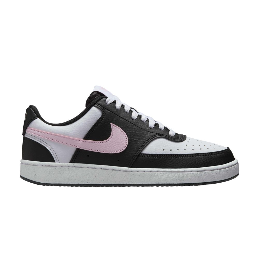 Pre-owned Nike Wmns Court Vision Low Next Nature 'black White Pink Foam' | Women's Size 10