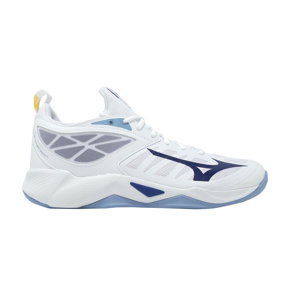 Pre-owned Mizuno Wave Dimension 'white Bellwether Blue' | Men's Size 9.5