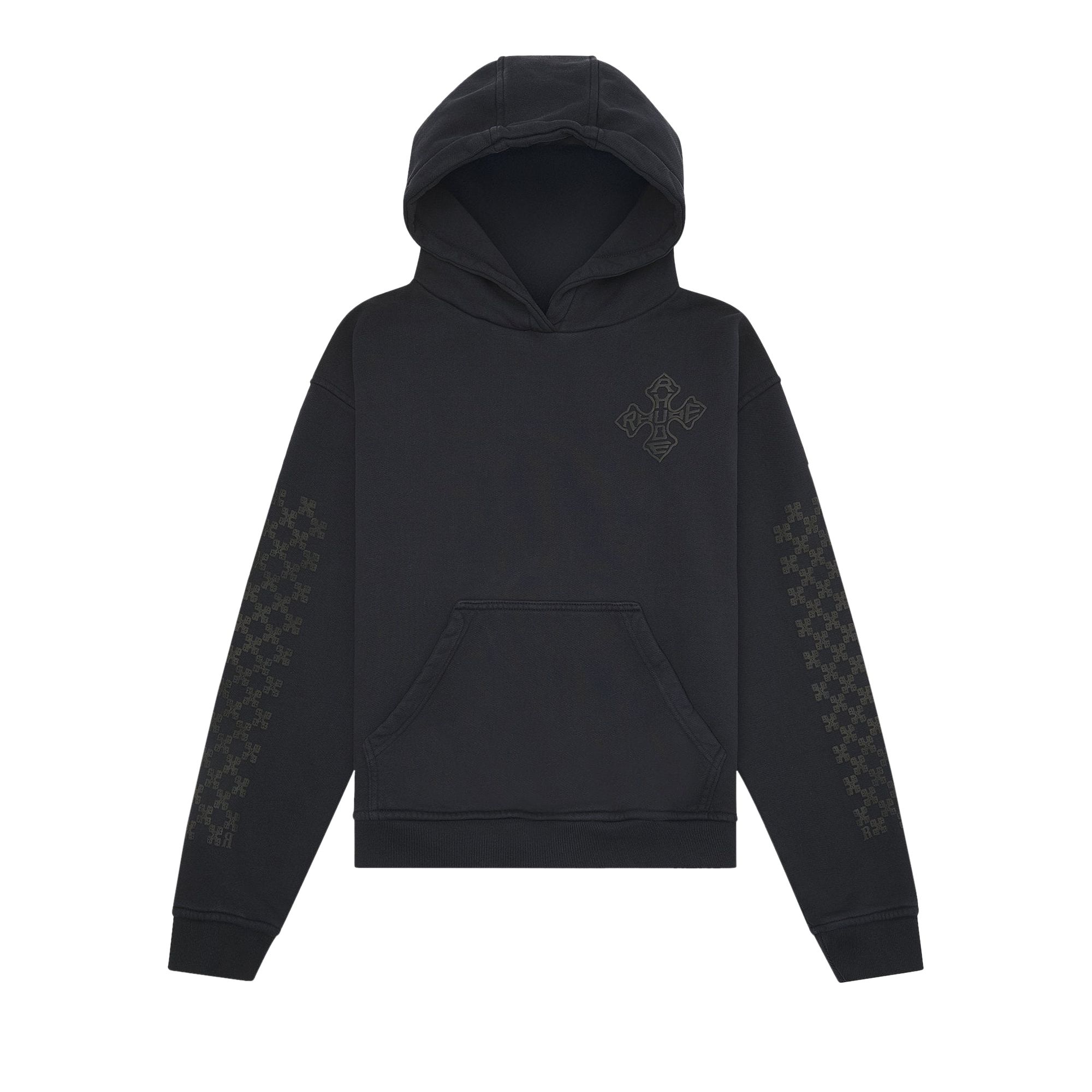 Pre-owned Rhude Cross Logo Hoodie 'vintage Black' | Men's Size S