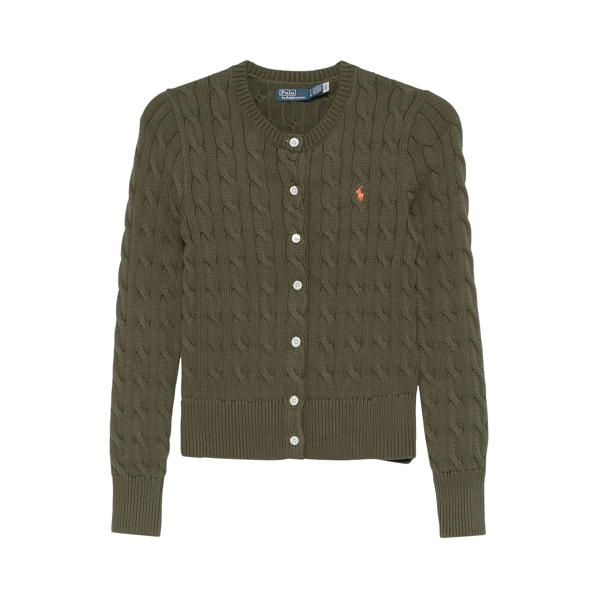 Pre-owned Polo Ralph Lauren Long-sleeve Cardigan 'green' | Women's Size Xs
