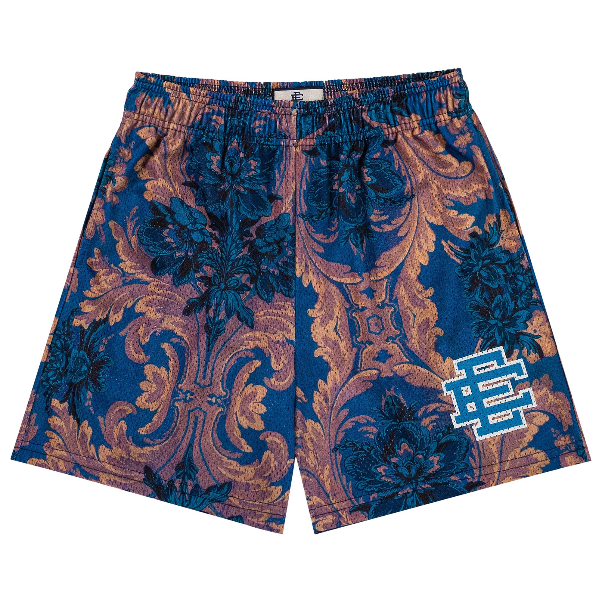 Pre-owned Eric Emanuel Ee Basic Shorts 'wallpaper/blue' | Men's Size L