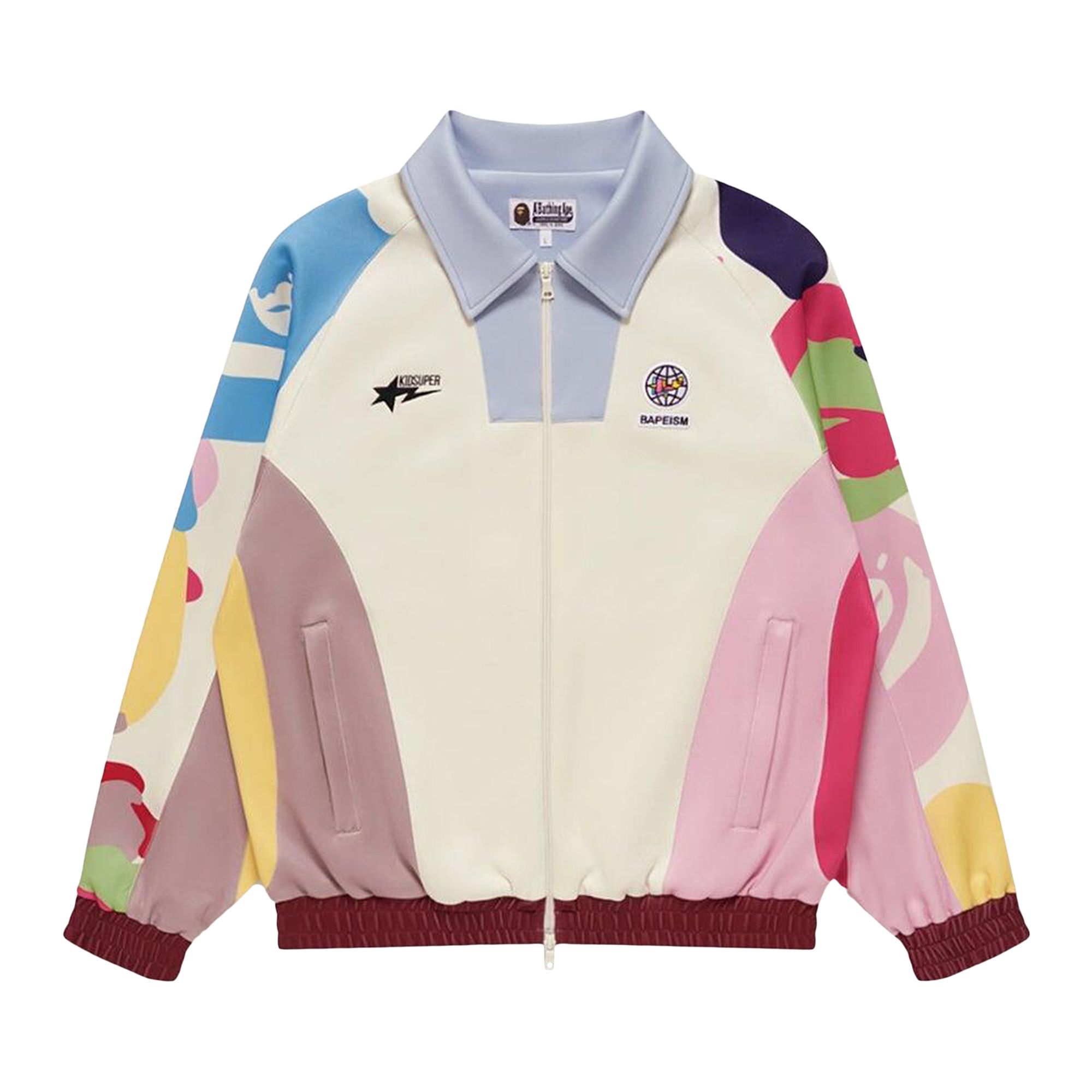 Pre-owned Bape X Kidsuper Patchwork Track Jacket 'multicolor' | Multi-color | Men's Size L