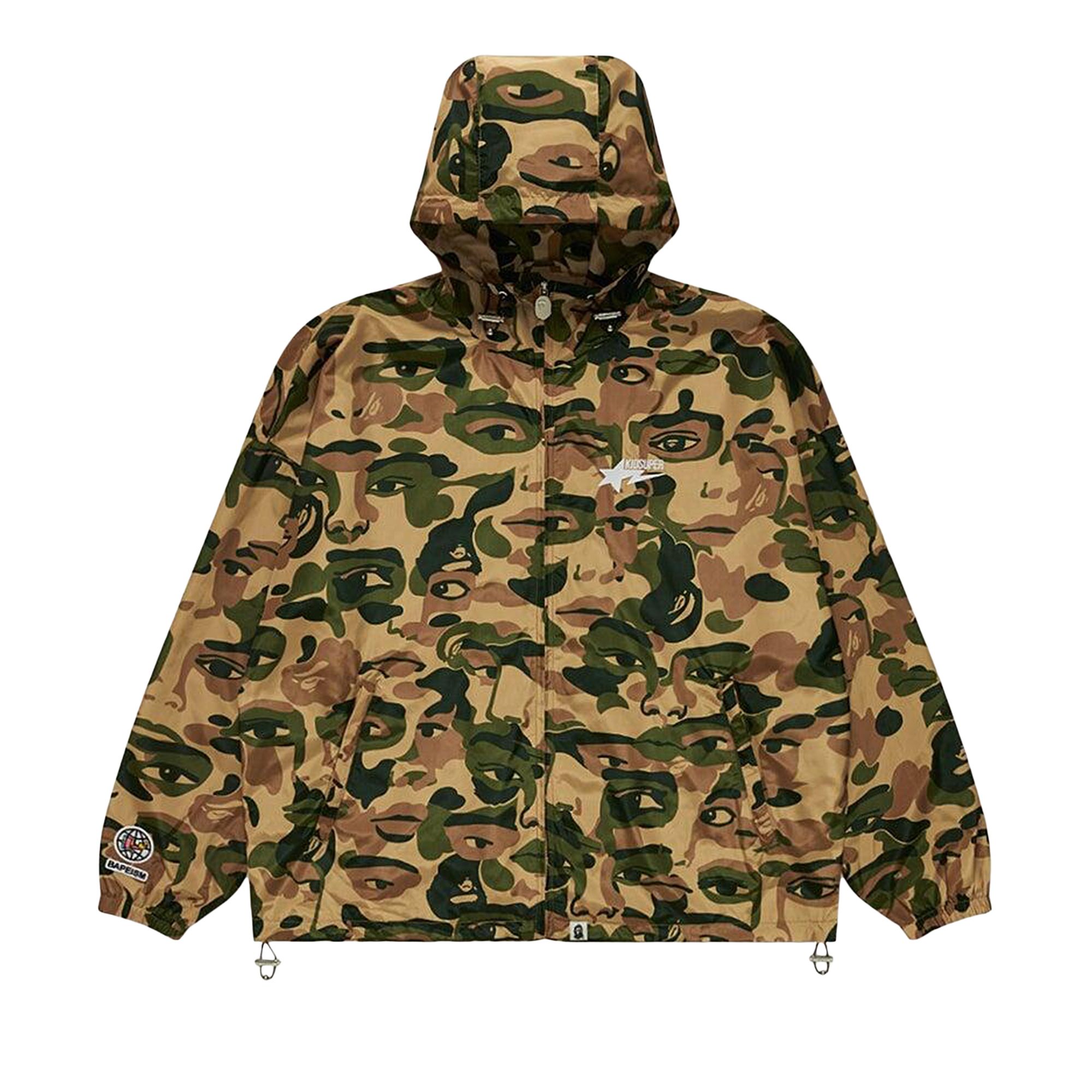 Pre-owned Bape X Kidsuper Camo Lightweight Jacket 'green' | Men's Size L