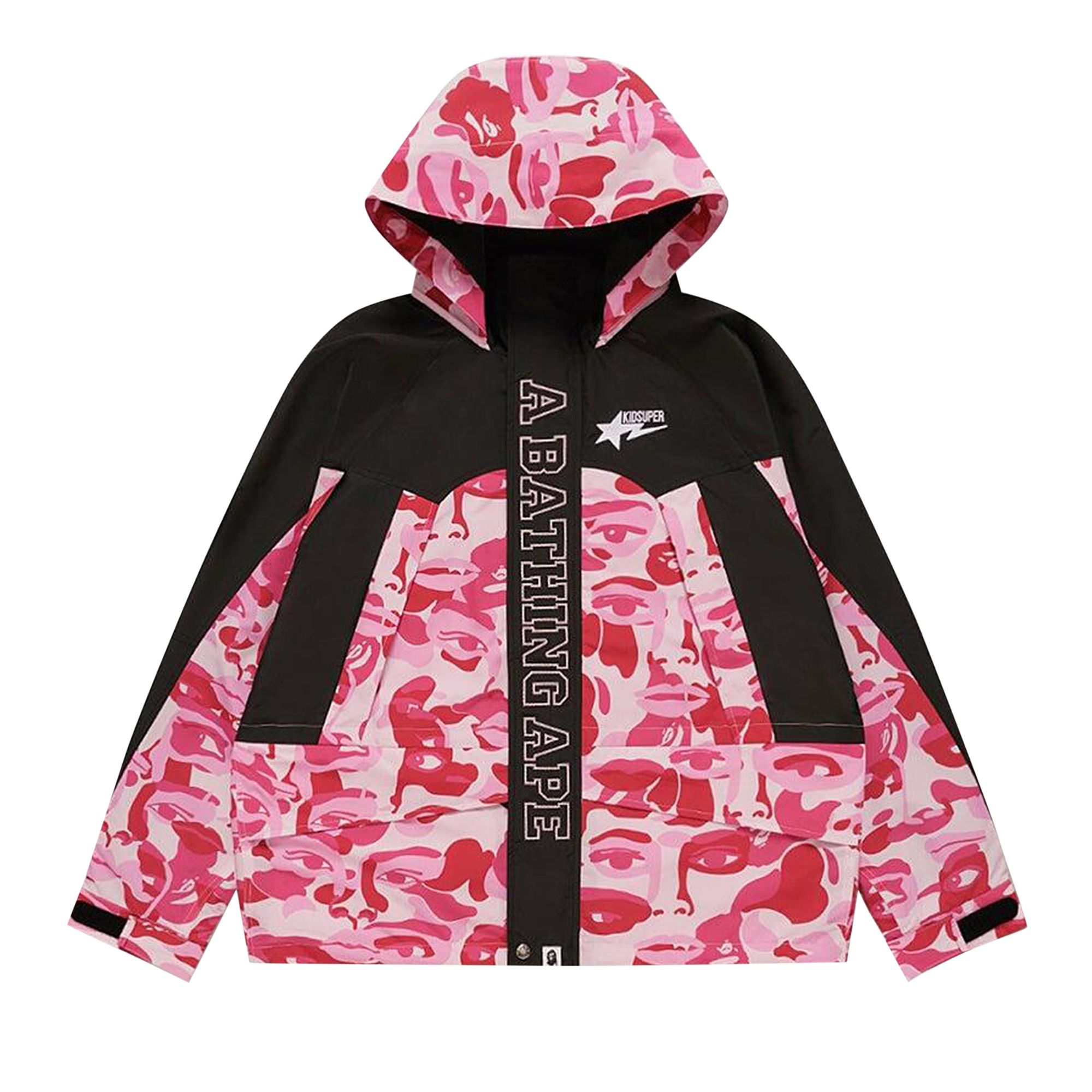 Pre-owned Bape X Kidsuper Camo Snowboard Jacket 'pink' | Men's Size Xl