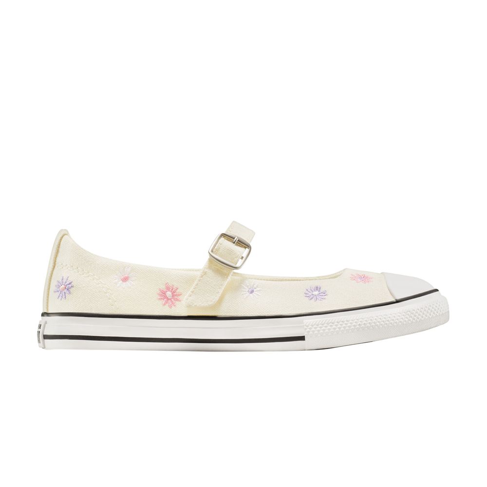 Converse Chuck Taylor All Star Dainty Mary Jane PS 'Embroidered Floral' | Cream | Kid's Size 3 - A13443F