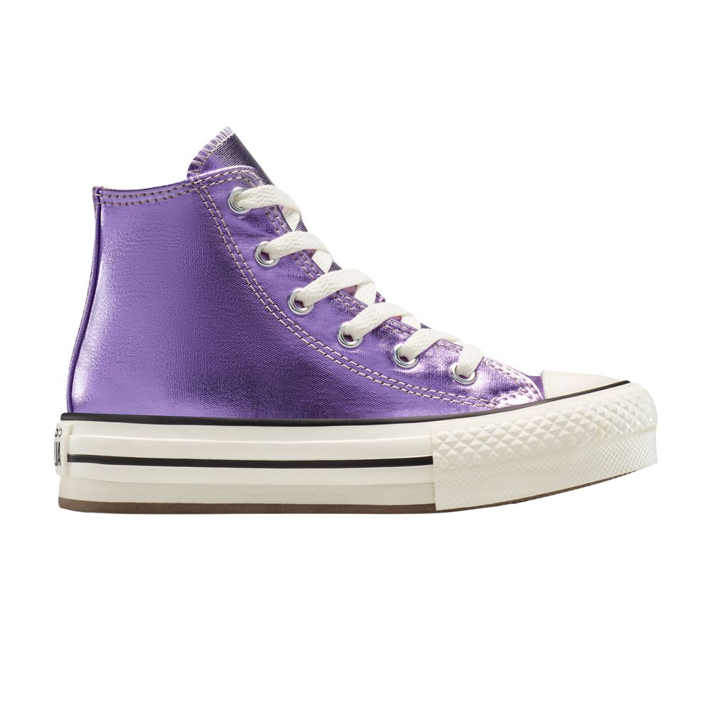 Pre-owned Converse Chuck Taylor All Star Eva Lift Platform High Ps 'metallic Purple' | Kid's Size 3