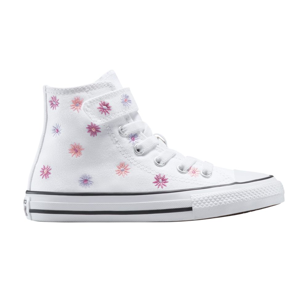Pre-owned Converse Chuck Taylor All Star Easyon High Ps 'allover Embroidered Florals' | White | Kid's Size 1