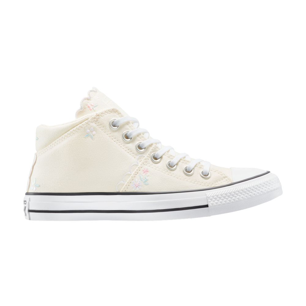 Pre-owned Converse Wmns Chuck Taylor All Star Madison Mid 'embroidered Flowers' | Cream | Women's Size 6 In White