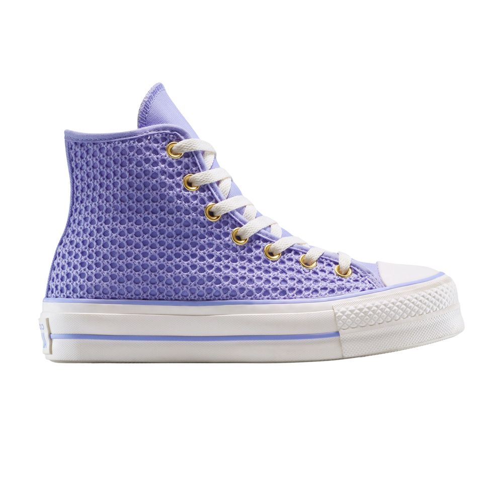 Pre-owned Converse Wmns Chuck Taylor All Star Lift Platform Knit High 'violet Heat' | Purple | Women's Size 9
