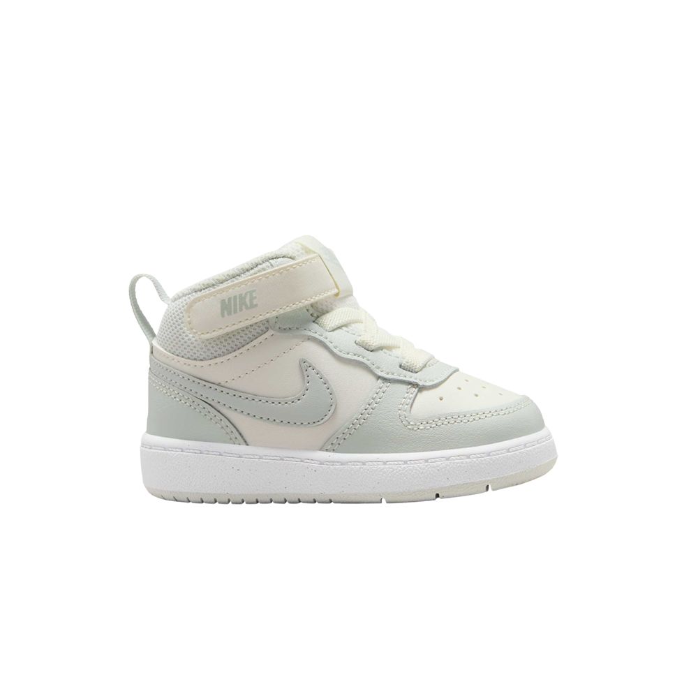 Pre-owned Nike Court Borough Mid 2 Td 'sail Light Silver' | Green | Infant Size 6