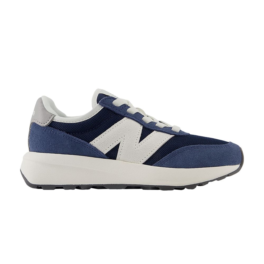 New Balance 370 Bungee Lace Little Kid Wide 'Navy Sea Salt' | Blue | Kid's Size 13 - PH370AG-W