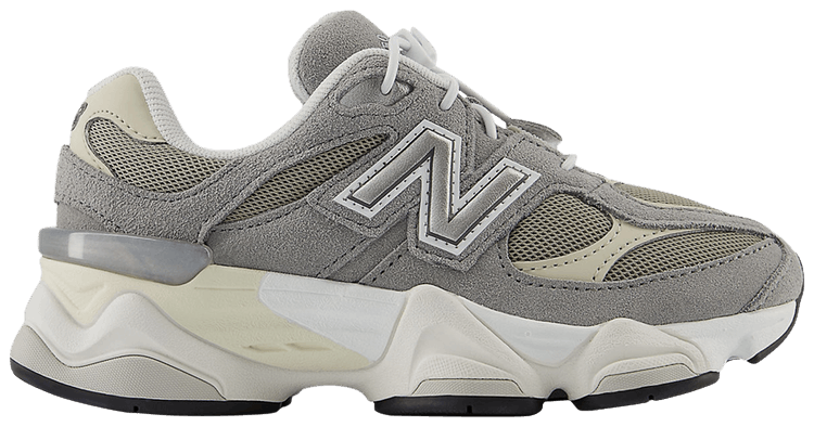 New Balance 9060 Bungee Lace Little Kid Wide Slate Grey Timberwolf