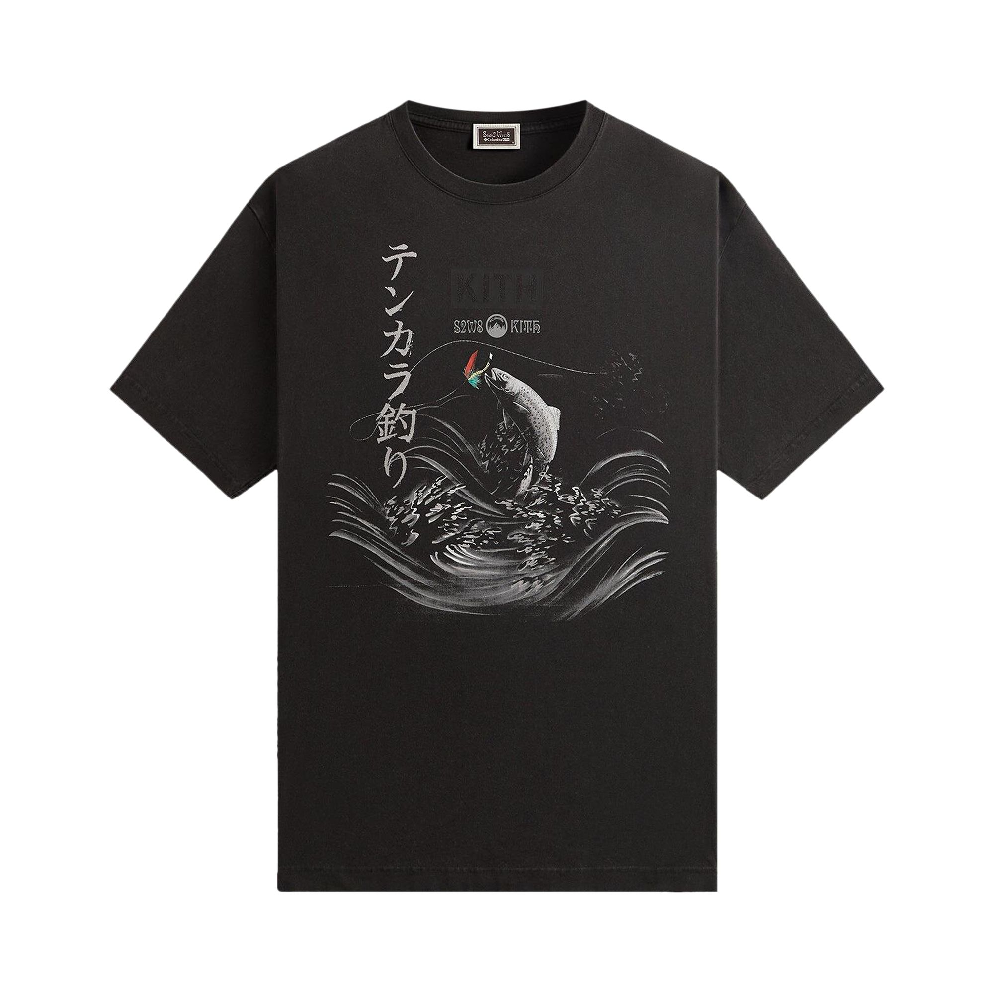 Pre-owned Kith X South2 West8 For Columbia Tenkara Vintage Tee 'black' | Men's Size M