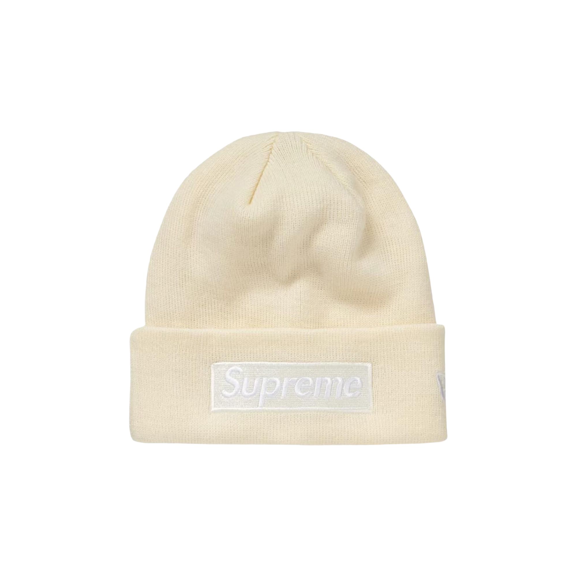 Pre-owned Supreme X New Era Box Logo Beanie 'natural' | Cream | Men's Size Onesize In White