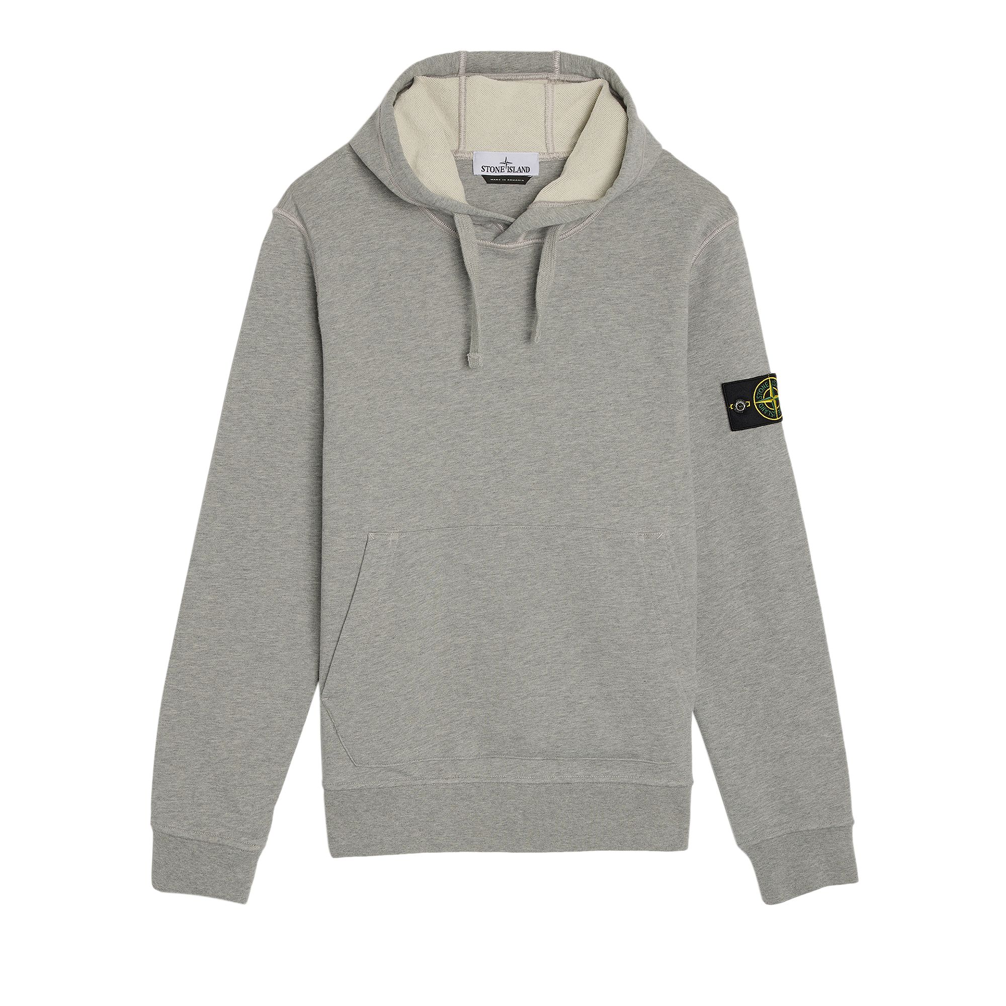 Pre-owned Stone Island Garment Dyed Fleece Hoodie 'melange Grey' | Men's Size Xl
