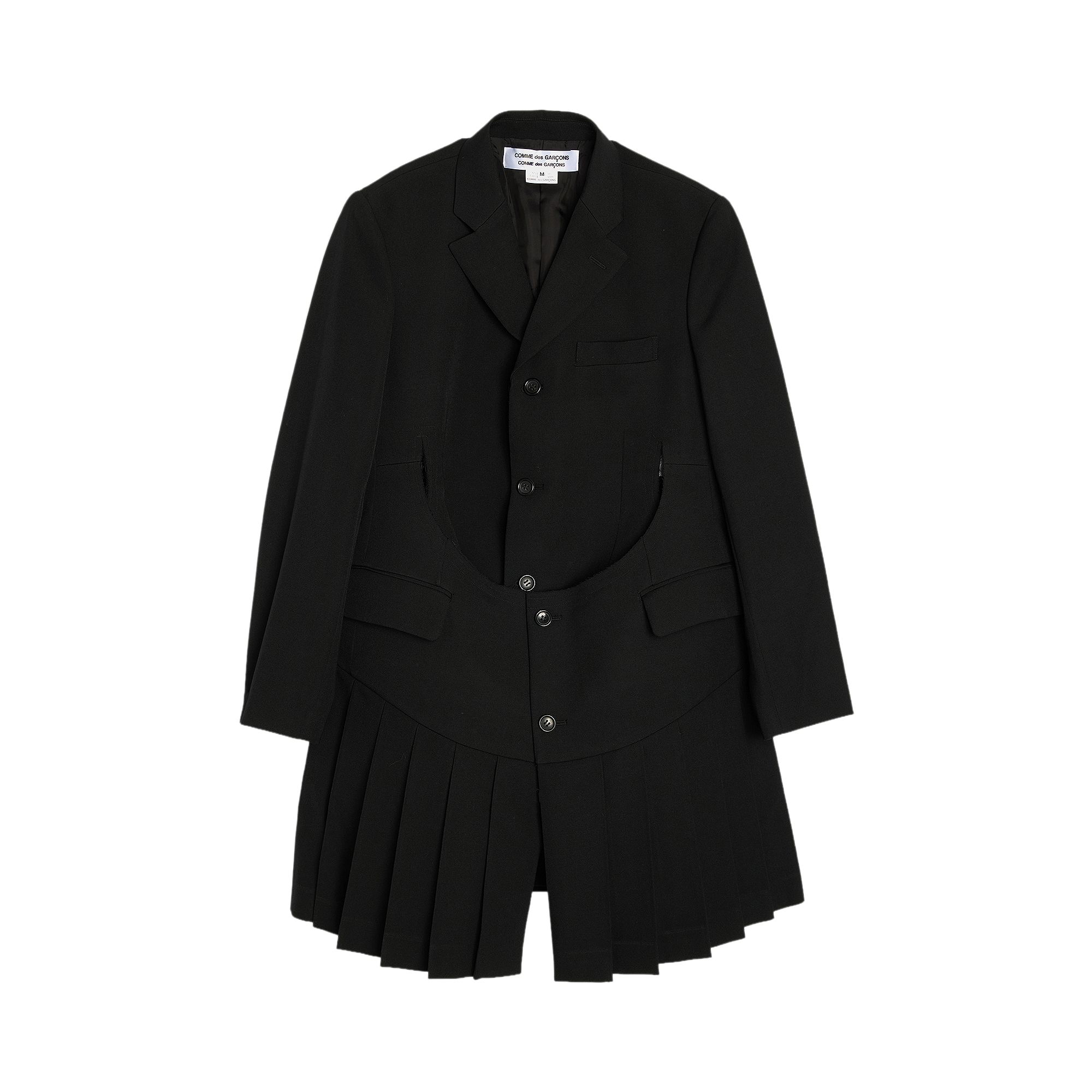 Pre-owned Comme Des Garçons Wool Gabardine Medium Jacket Ii 'black' | Women's Size S