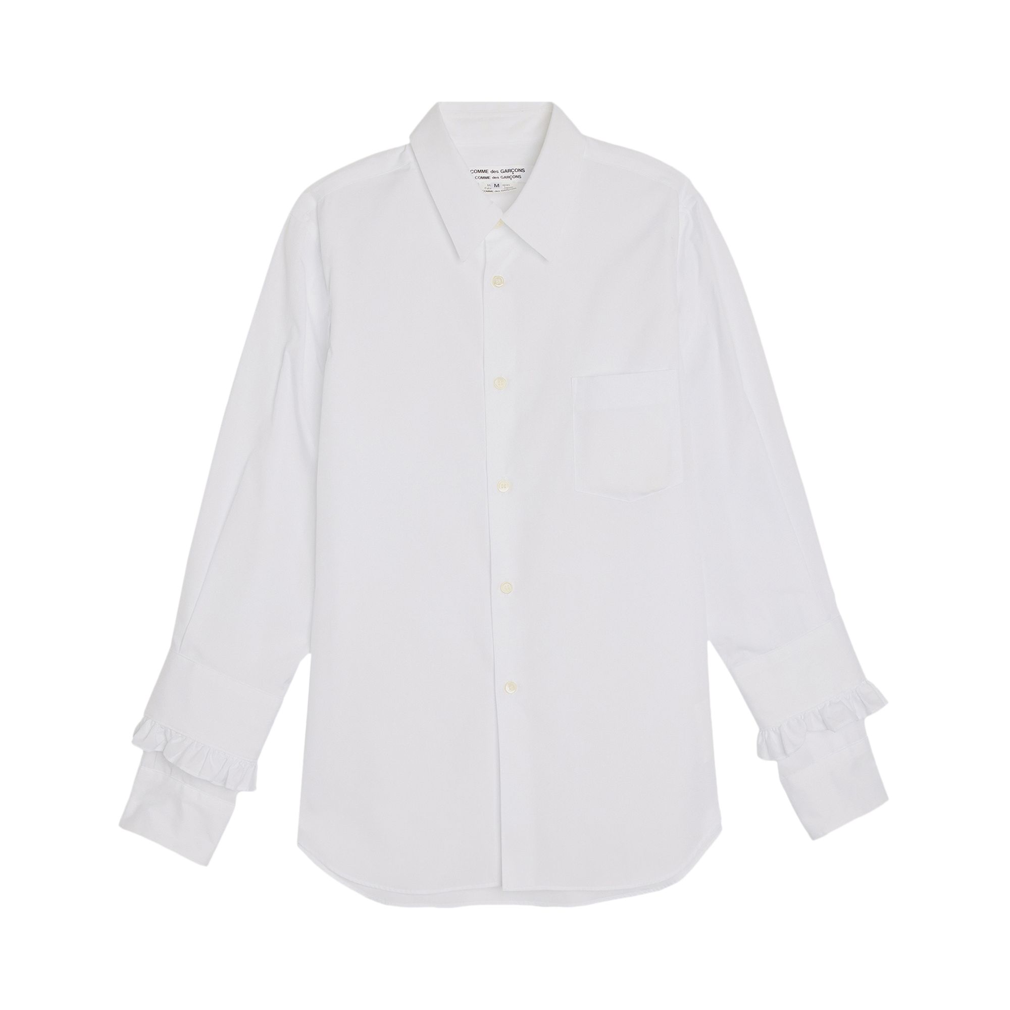 Pre-owned Comme Des Garçons Button Up Shirt 'white' | Women's Size M
