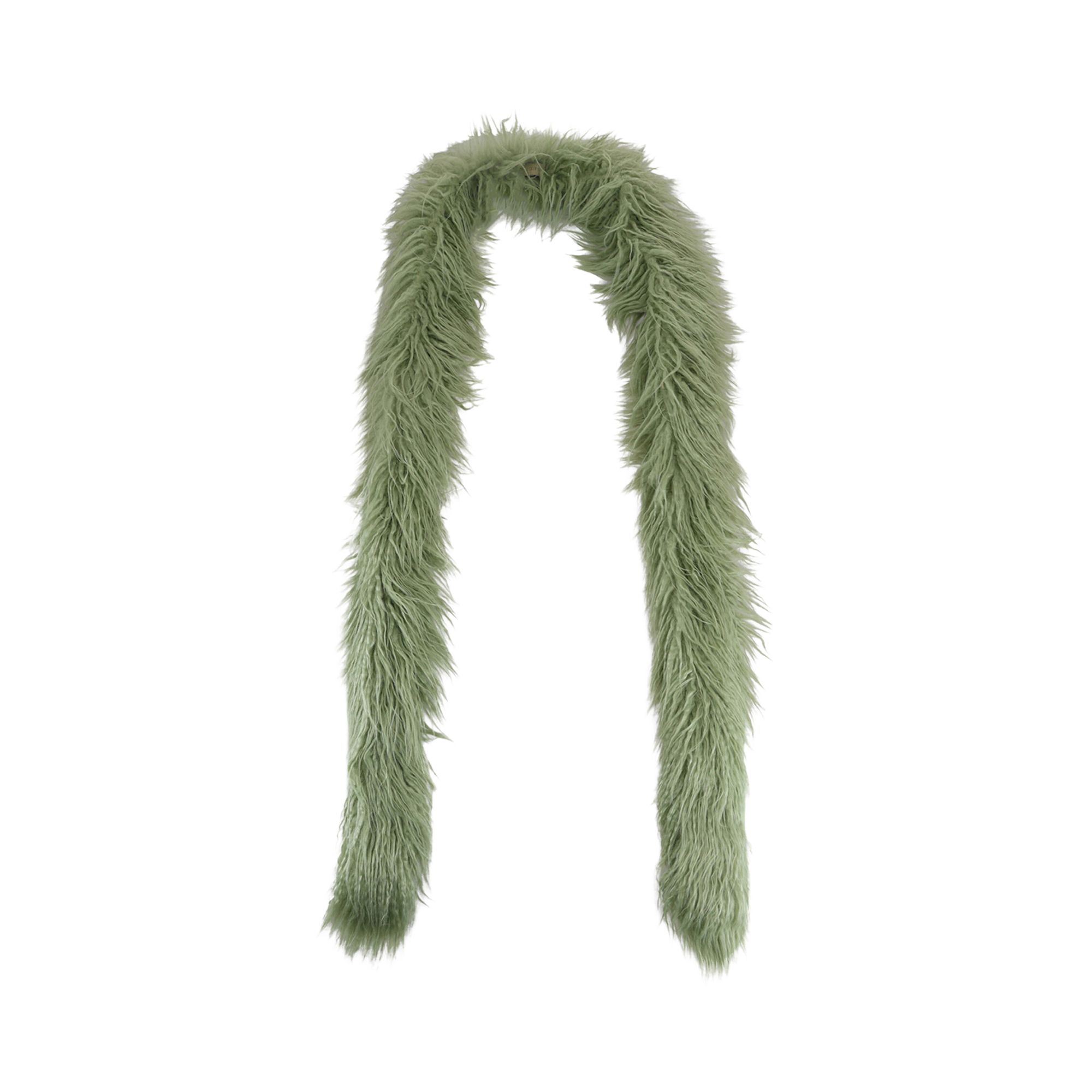 Pre-owned Gucci Faux Fur Scarf 'green' | Women's Size Onesize