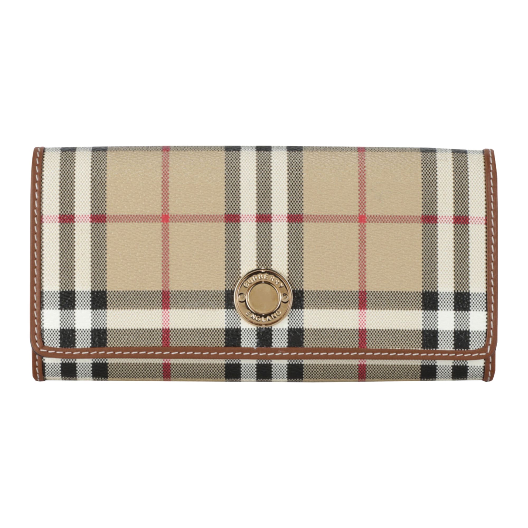 Pre-owned Burberry Halton Checked Wallet 'archive Beige' | Tan | Women's Size Onesize In Brown