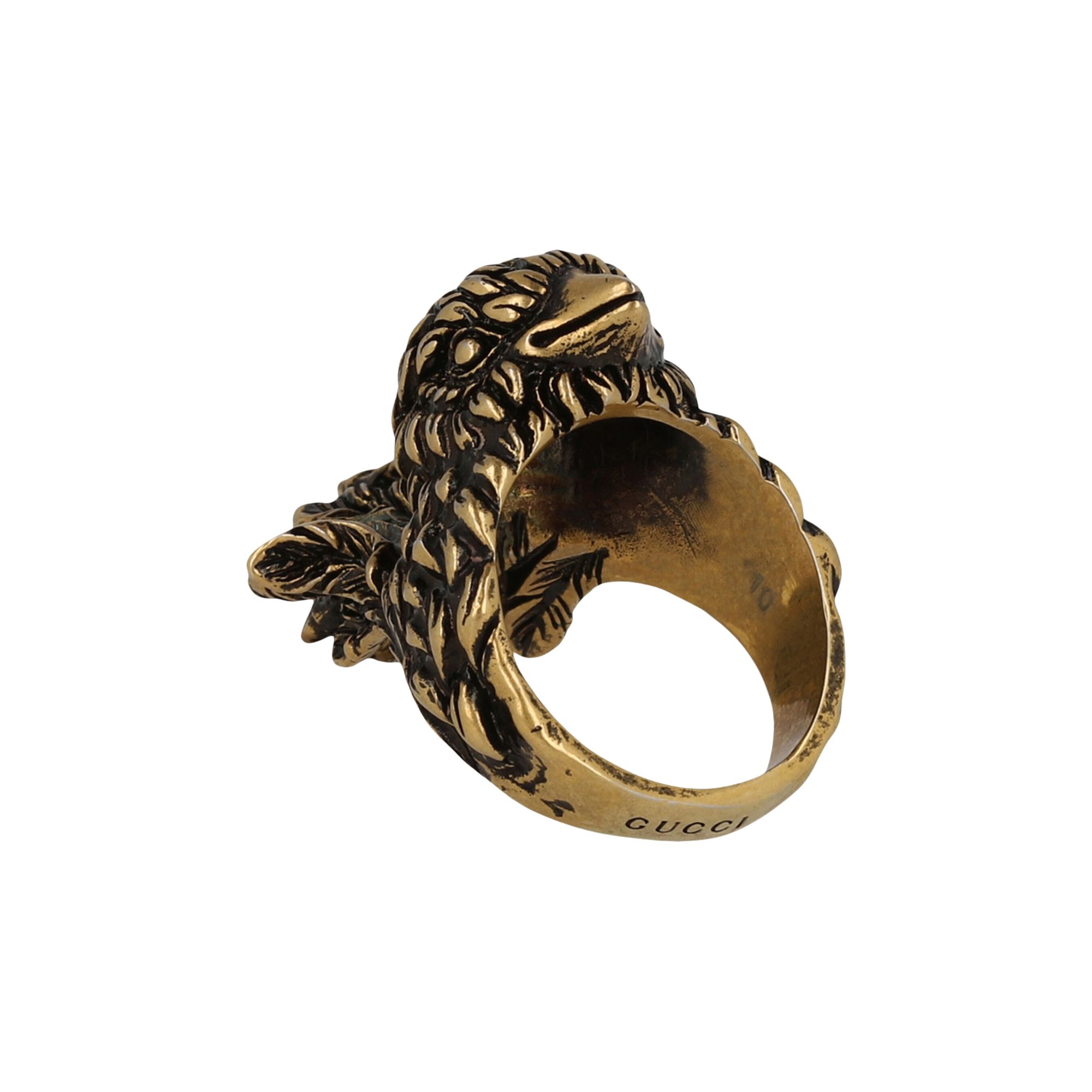 Pre-owned Gucci Fashion Jewelry Ring 'gold' | Men's Size 10