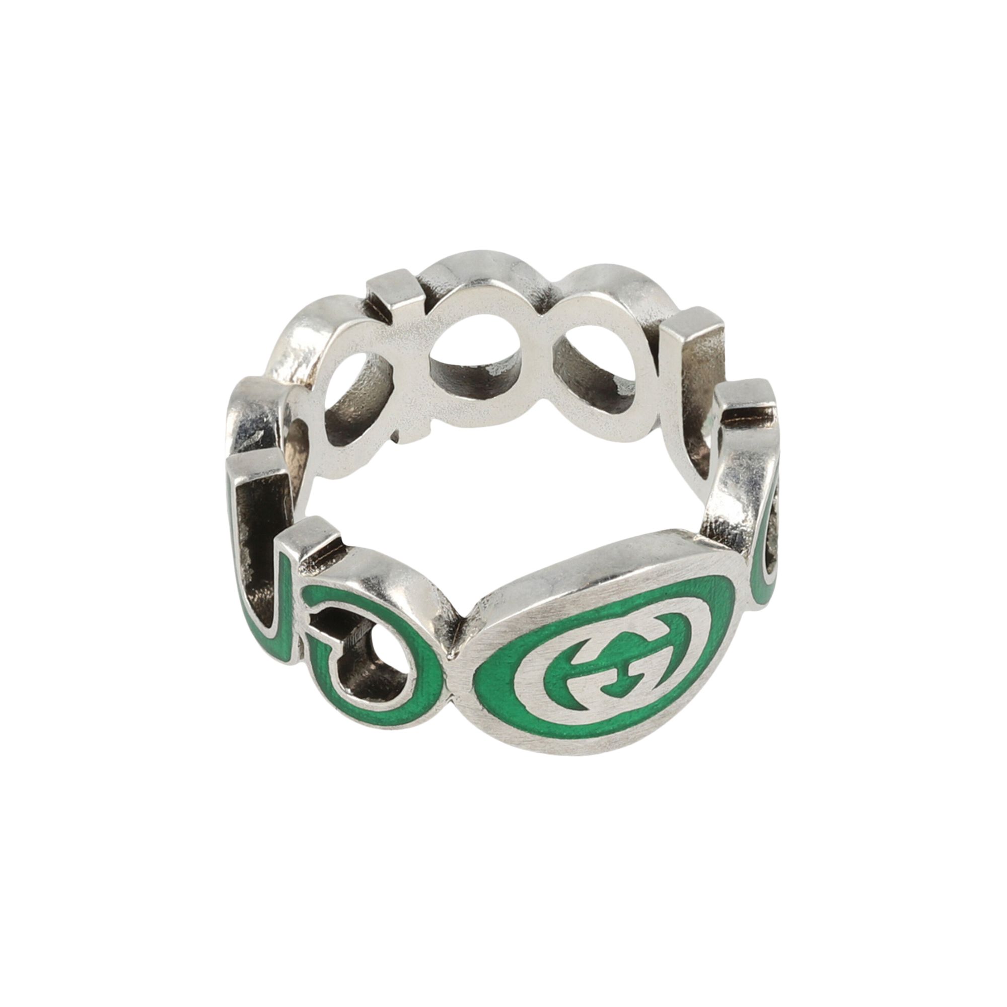 Pre-owned Gucci Interlocking G Ring 'silver' | Men's Size 21