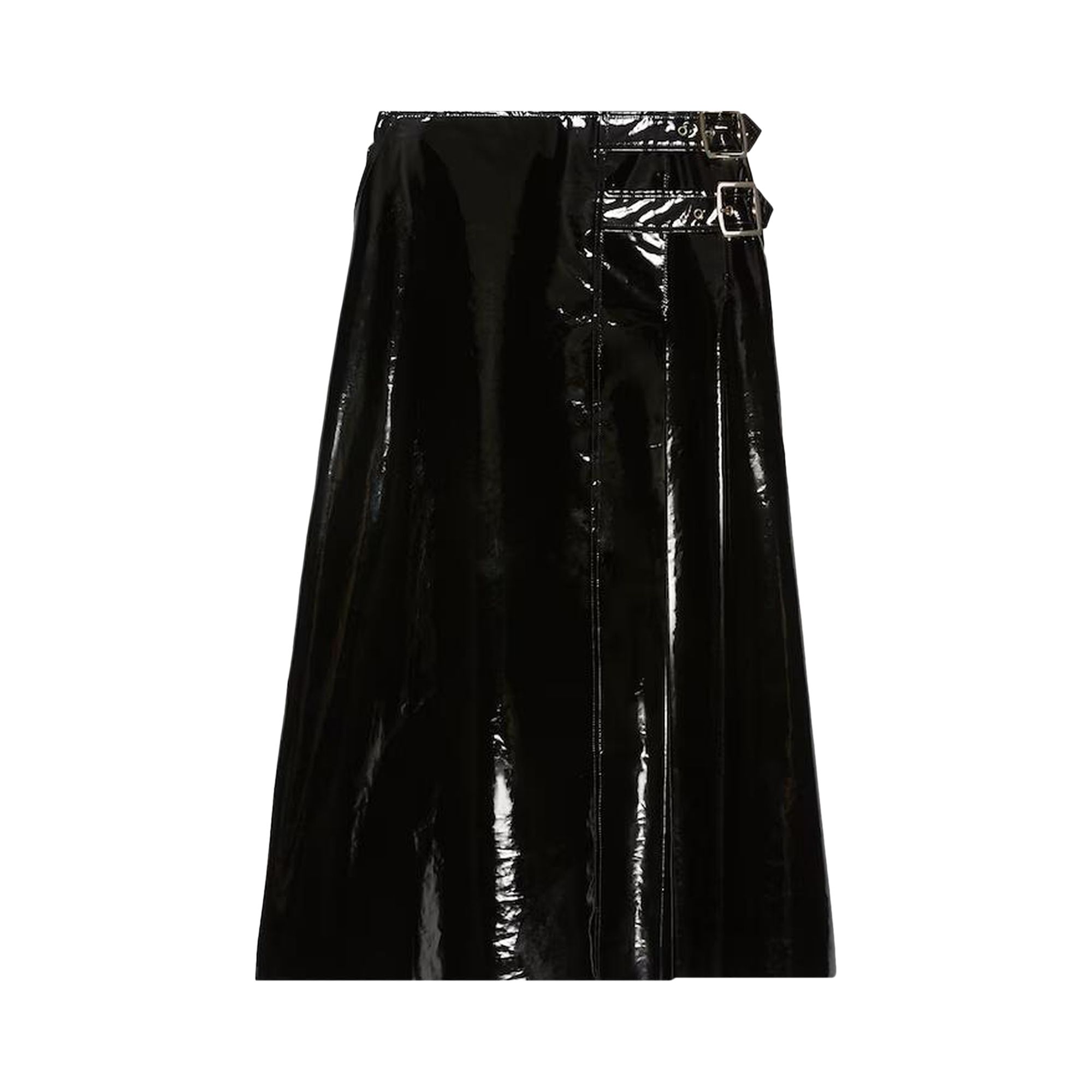 Pre-owned Gucci Vinyl Effect Skirt 'black' | Women's Size 42