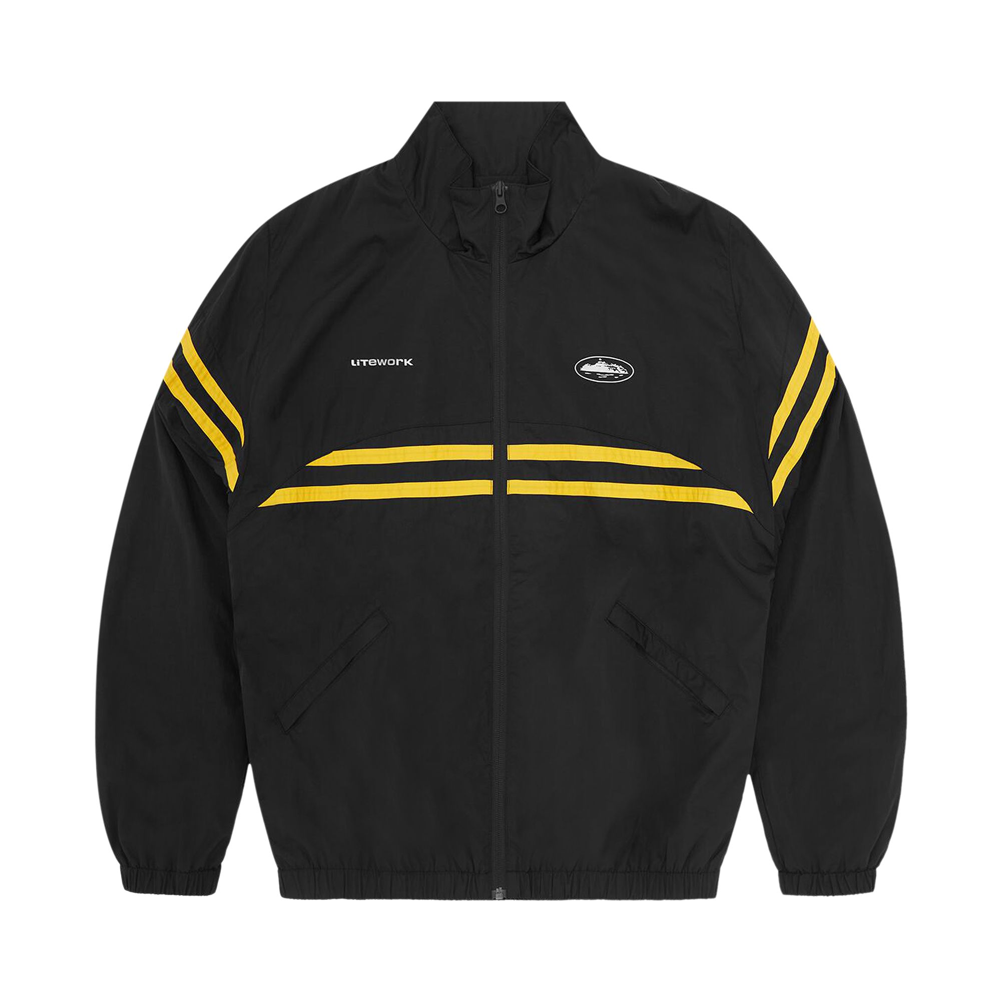 Pre-owned Corteiz Striped Litework Jacket 'black' | Men's Size L