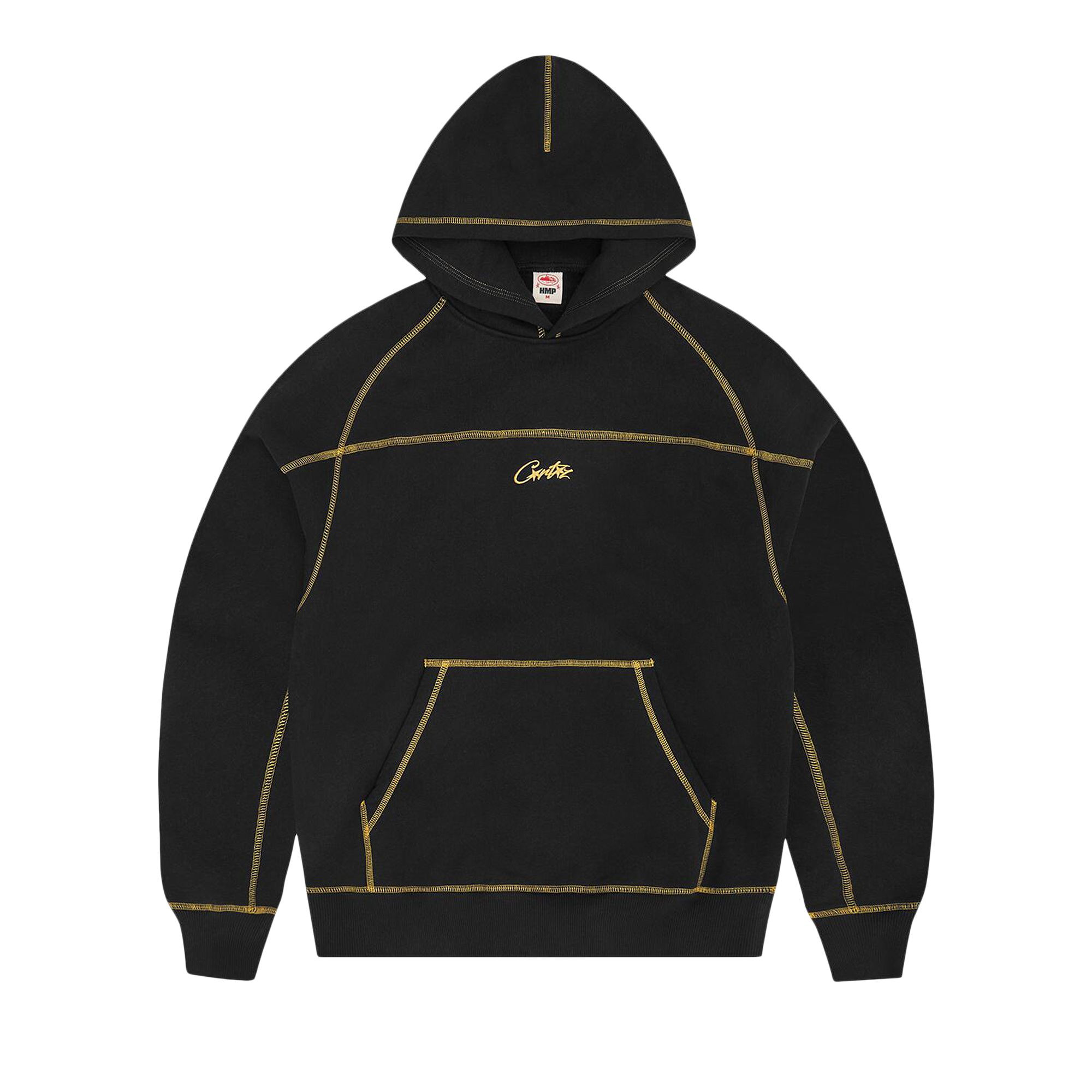 Pre-owned Corteiz Hmp V2 Hoodie 'black/yellow' | Men's Size L