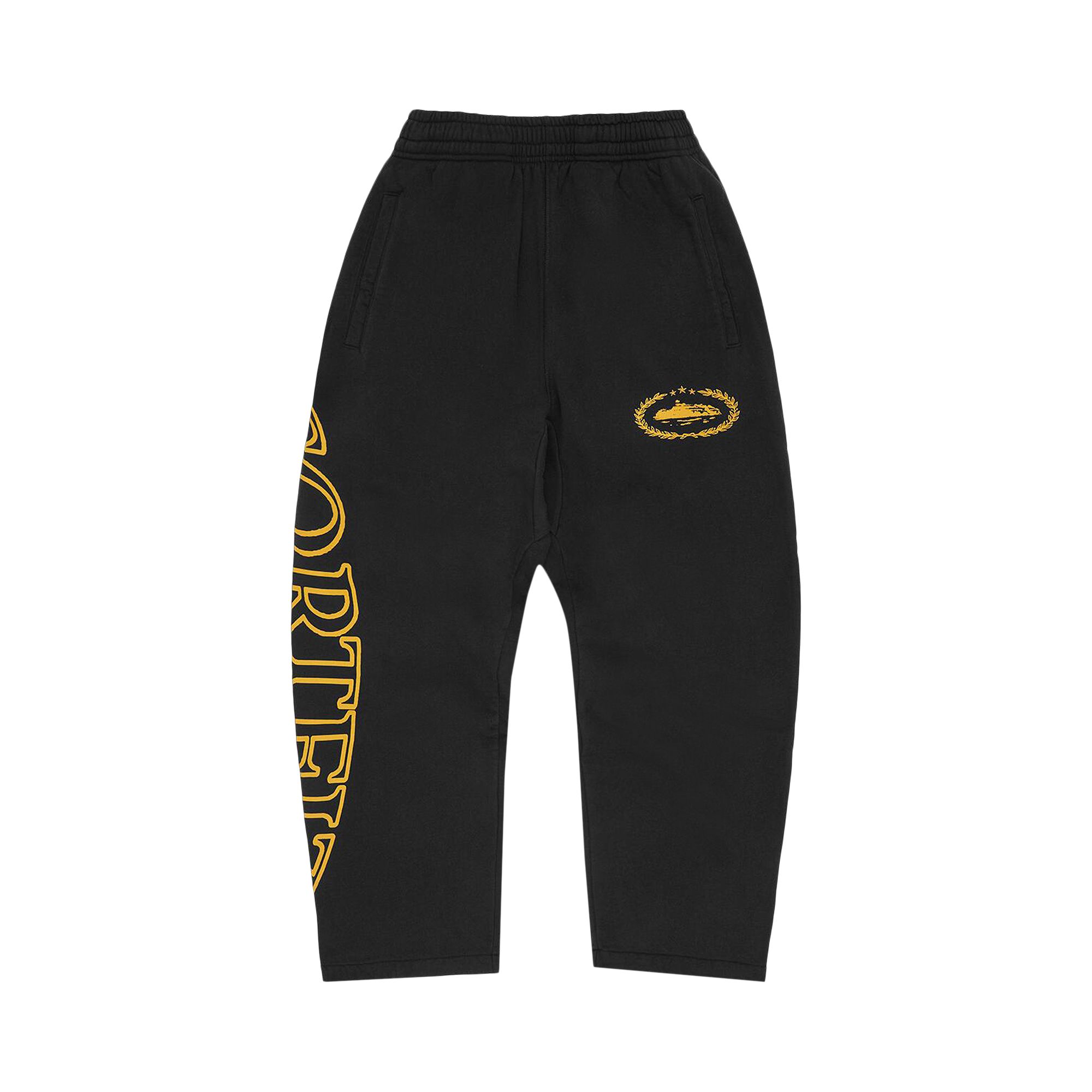 Pre-owned Corteiz Superior Royale Open Hem Pant 'black/yellow' | Men's Size L